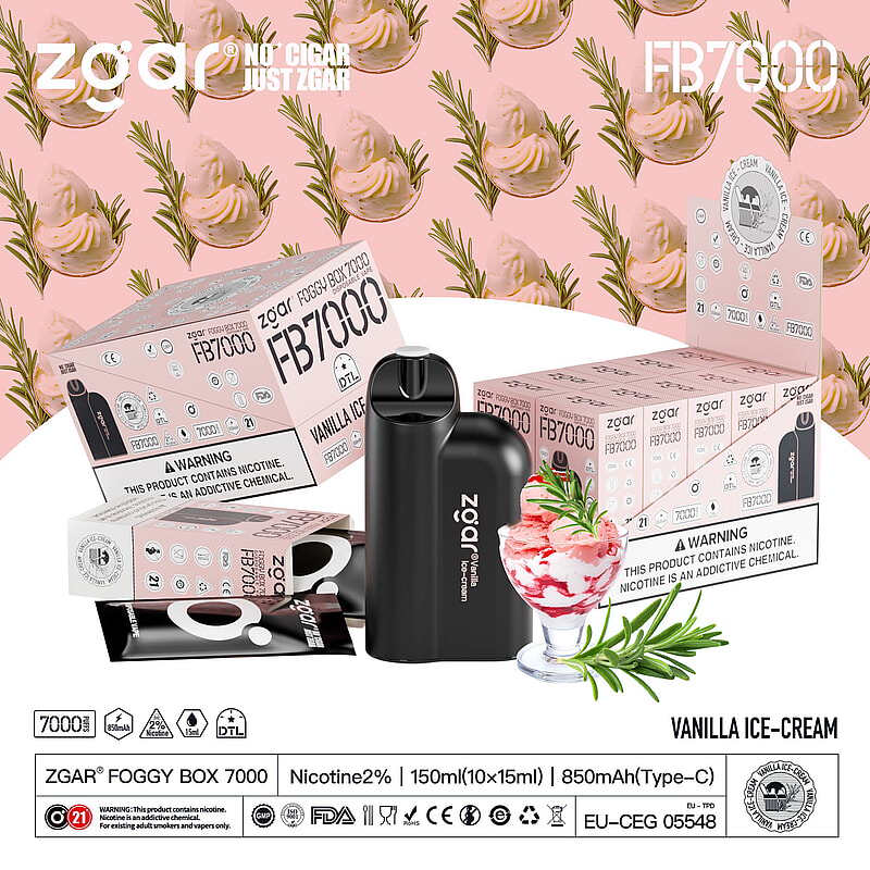 ZGAR FOGGY BOX 7000 Puffs 2% Nicotine Rechargeable Disposable Pod