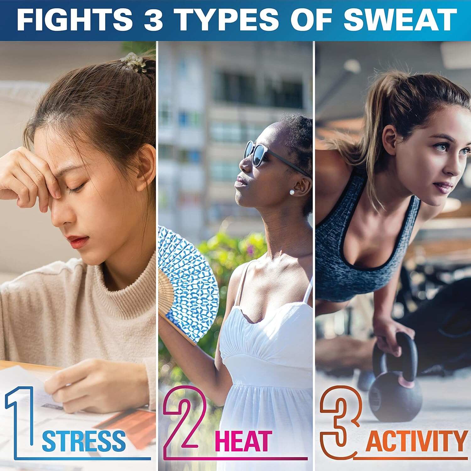 Secret Clinical Strength Antiperspirant and Deodorant Women, Soft Solid Stress Response, 72 Hr Sweat Protection, 1.6 oz (Pack of 3)