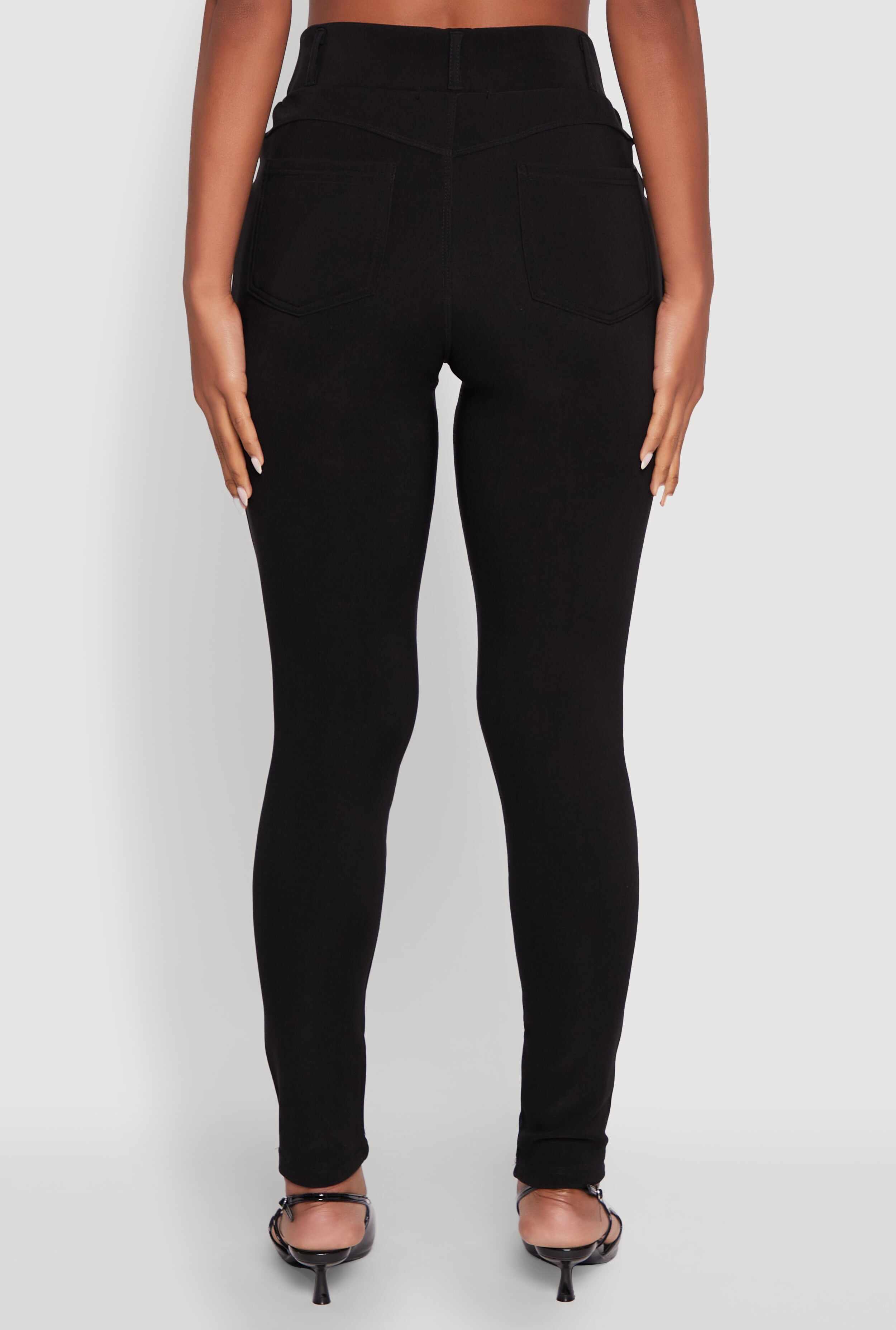 Body Contour Belted Front Pants