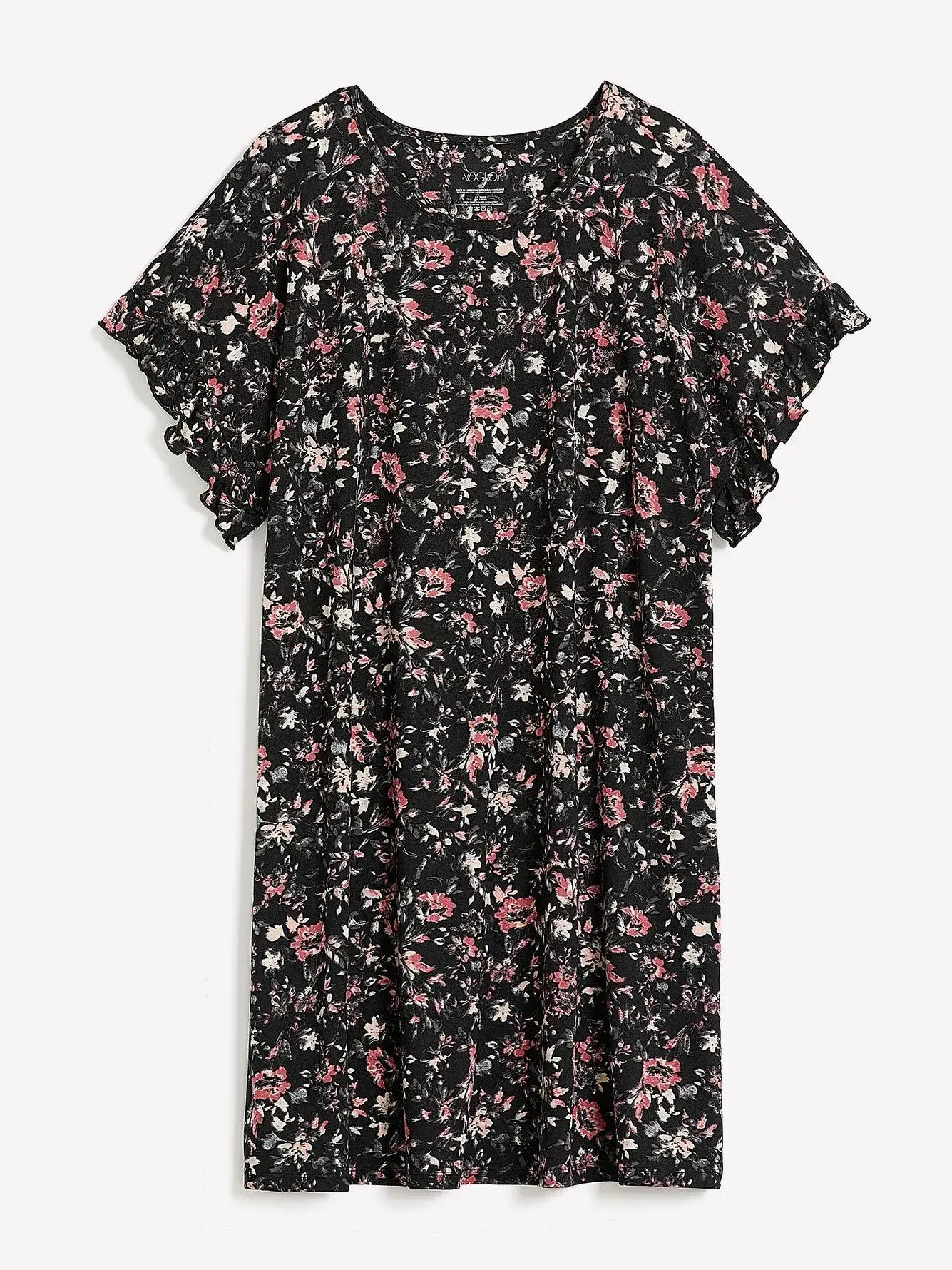 Short Sleepshirt with Ruffled Sleeves - ti Voglio