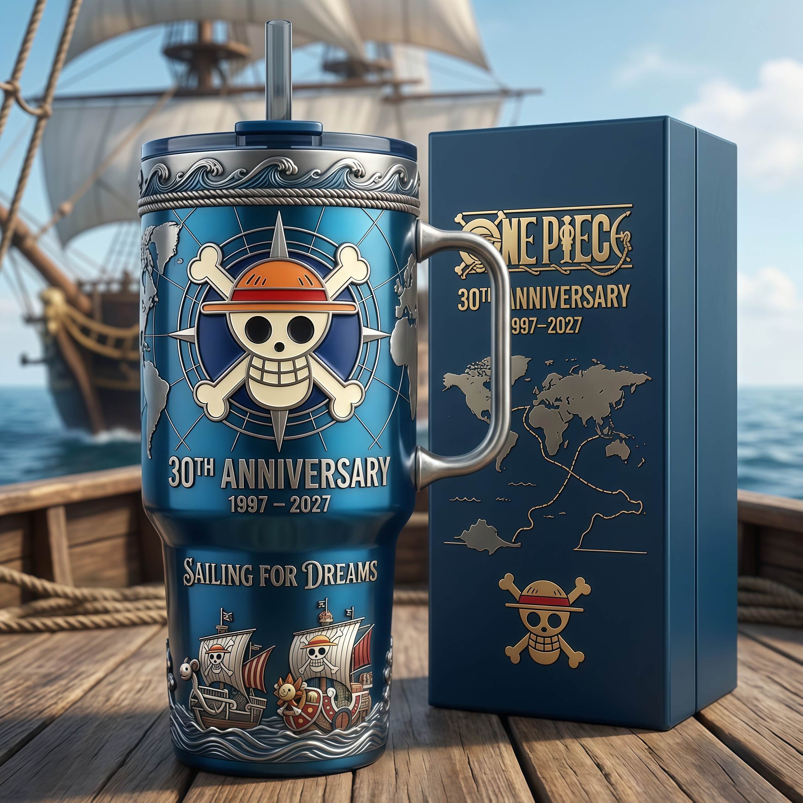 One Piece 30th Anniversary Commemorative Tumbler