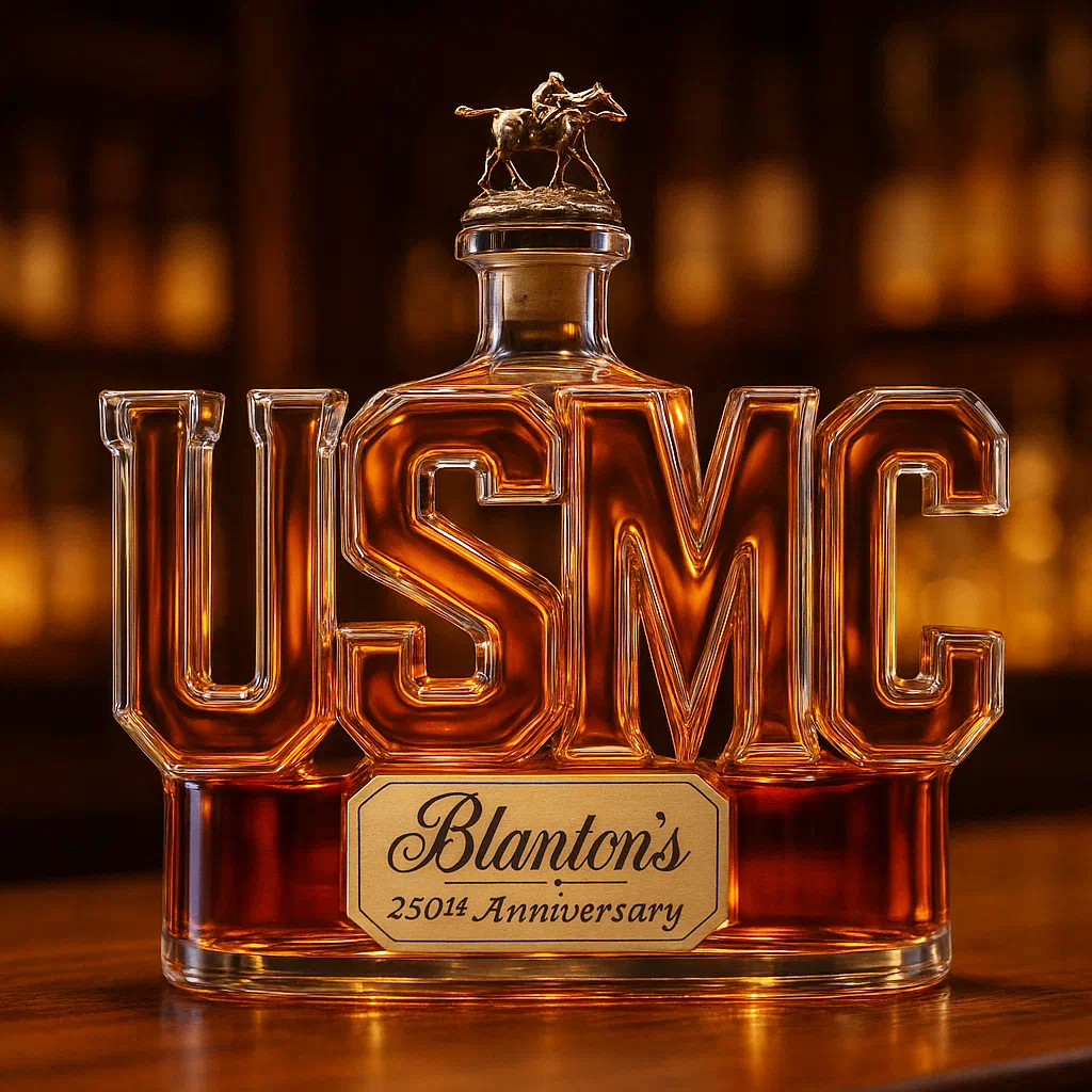 USMC 250th Anniversary Commemorative Whiskey Bottle