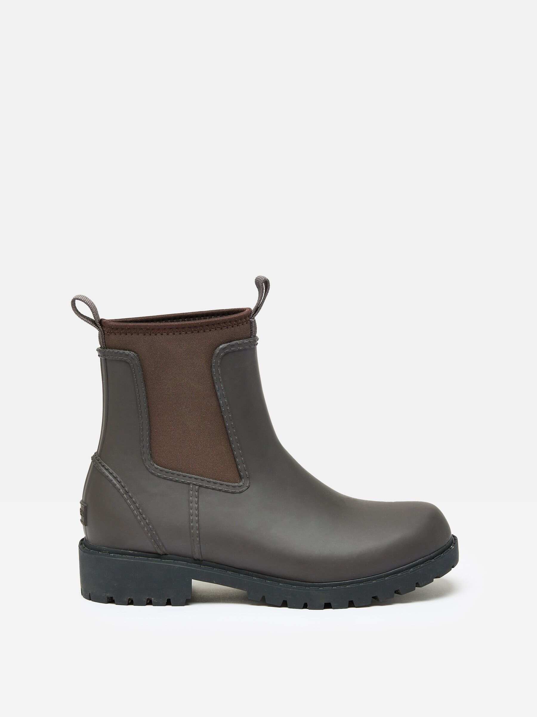 Oakfield Chocolate Brown Short Neoprene-Lined Ankle Wellies
