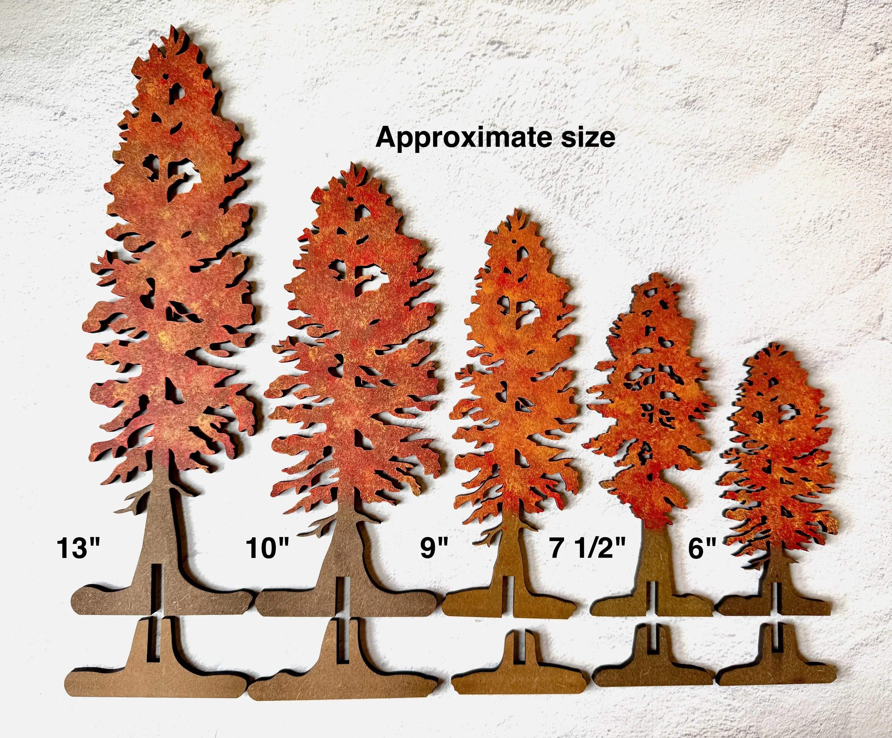 Free standing Fall Trees red-orange🍁🎃