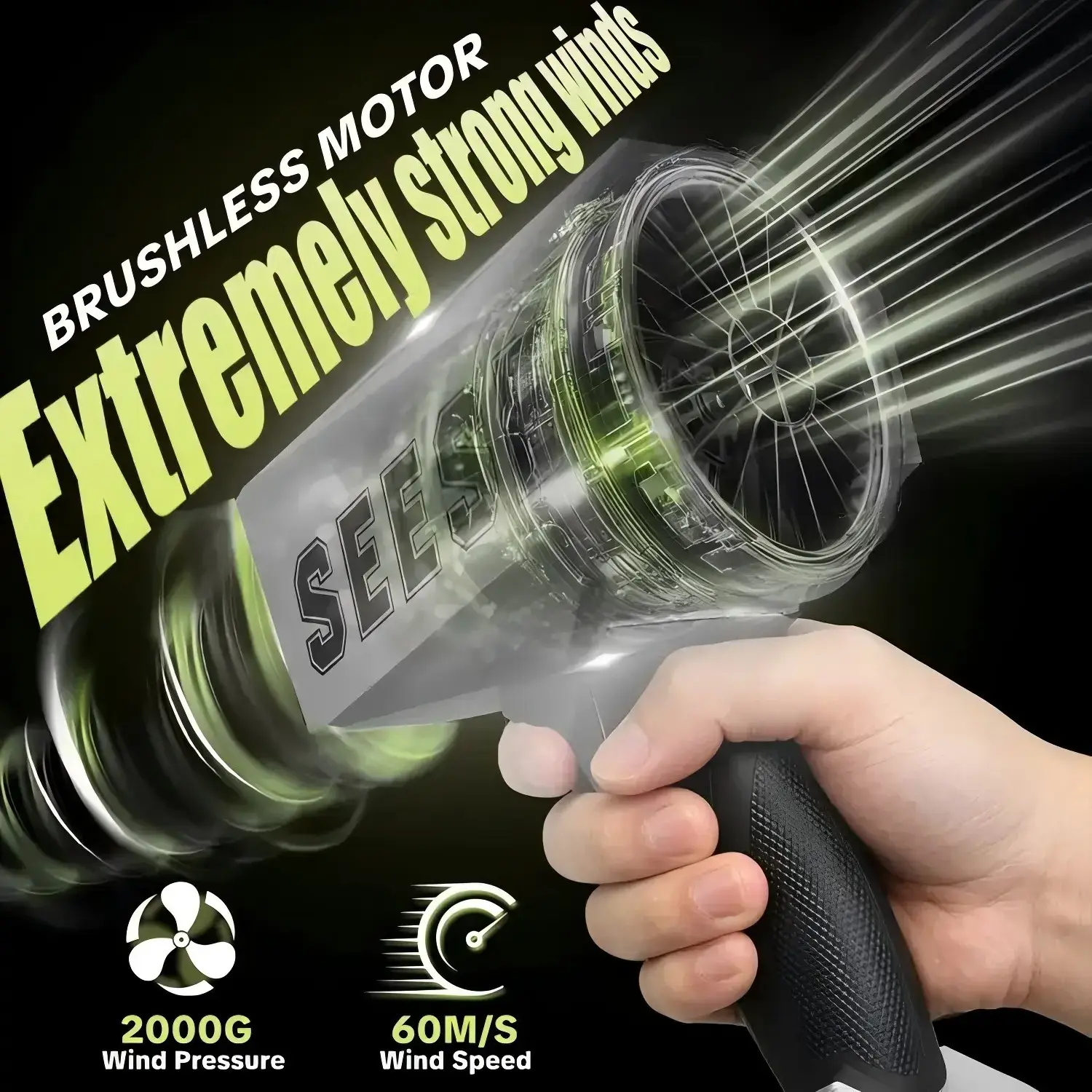 2000G Cyber Cordless Leaf Blower Violent TurboFan,120 MPH+