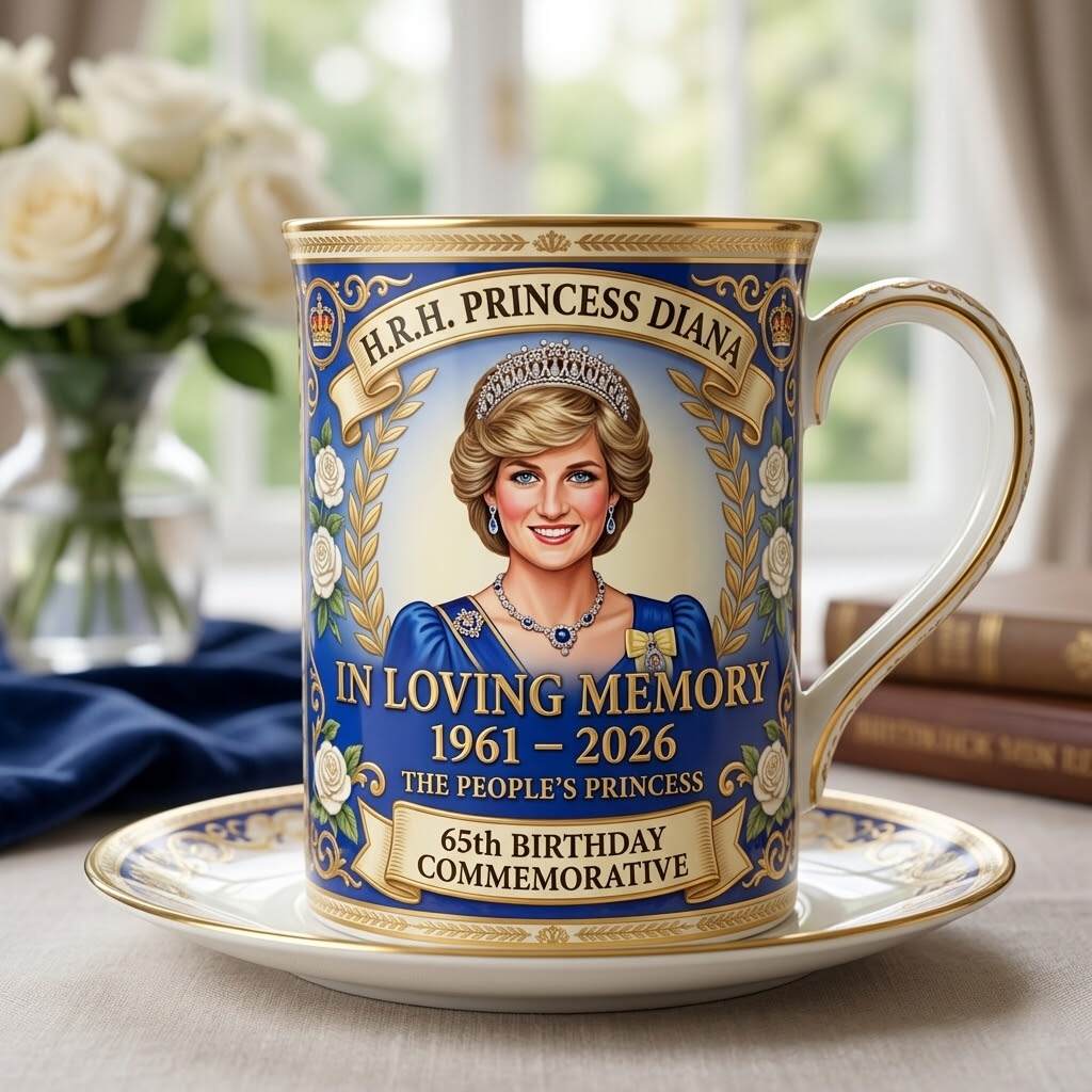 Princess Diana 65th Birthday Commemorative Teacup