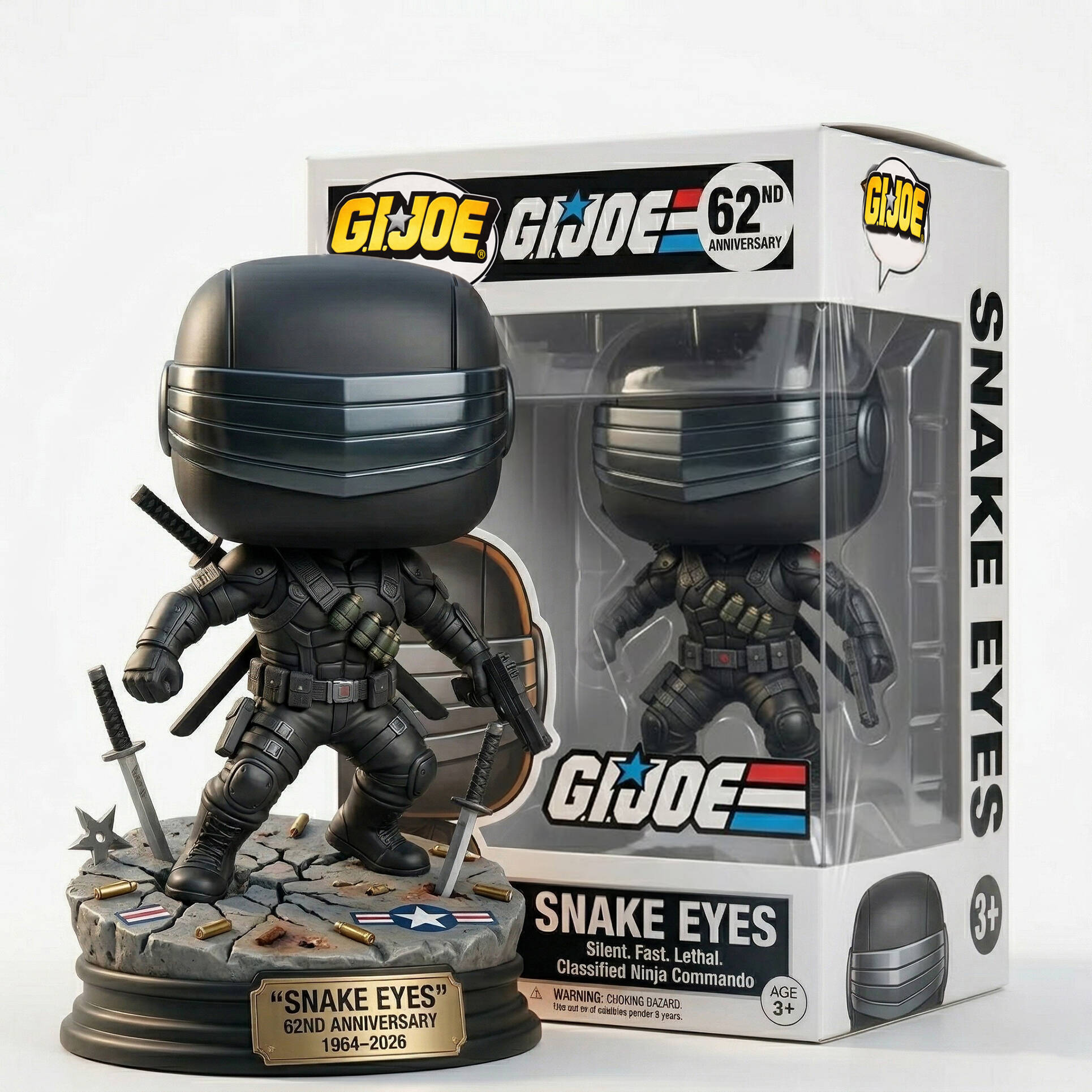 G.I. Joe Snake Eyes 62nd Anniversary Limited Edition Funko Pop!