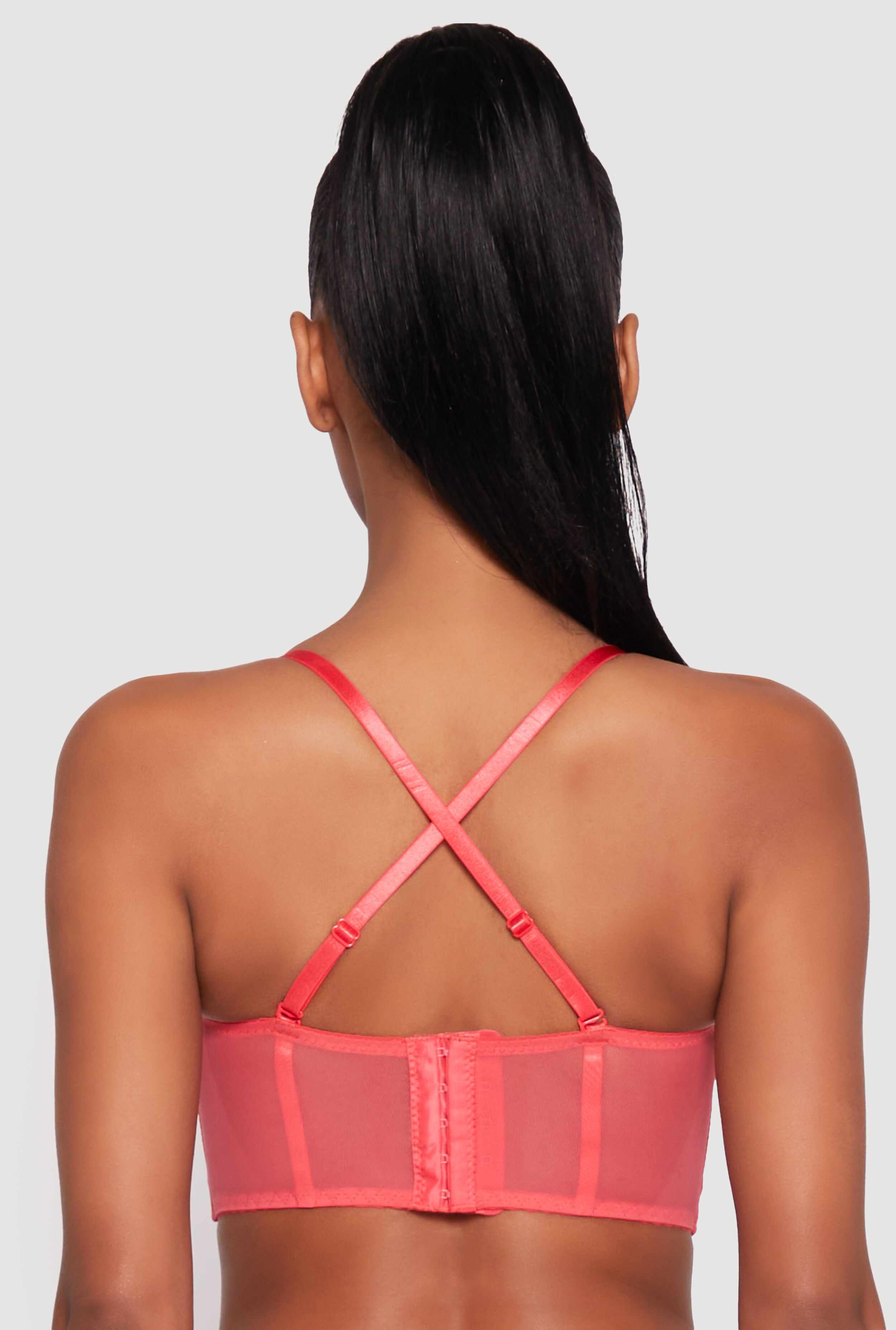 Caged Convertible Longline Lace Balconette Bra