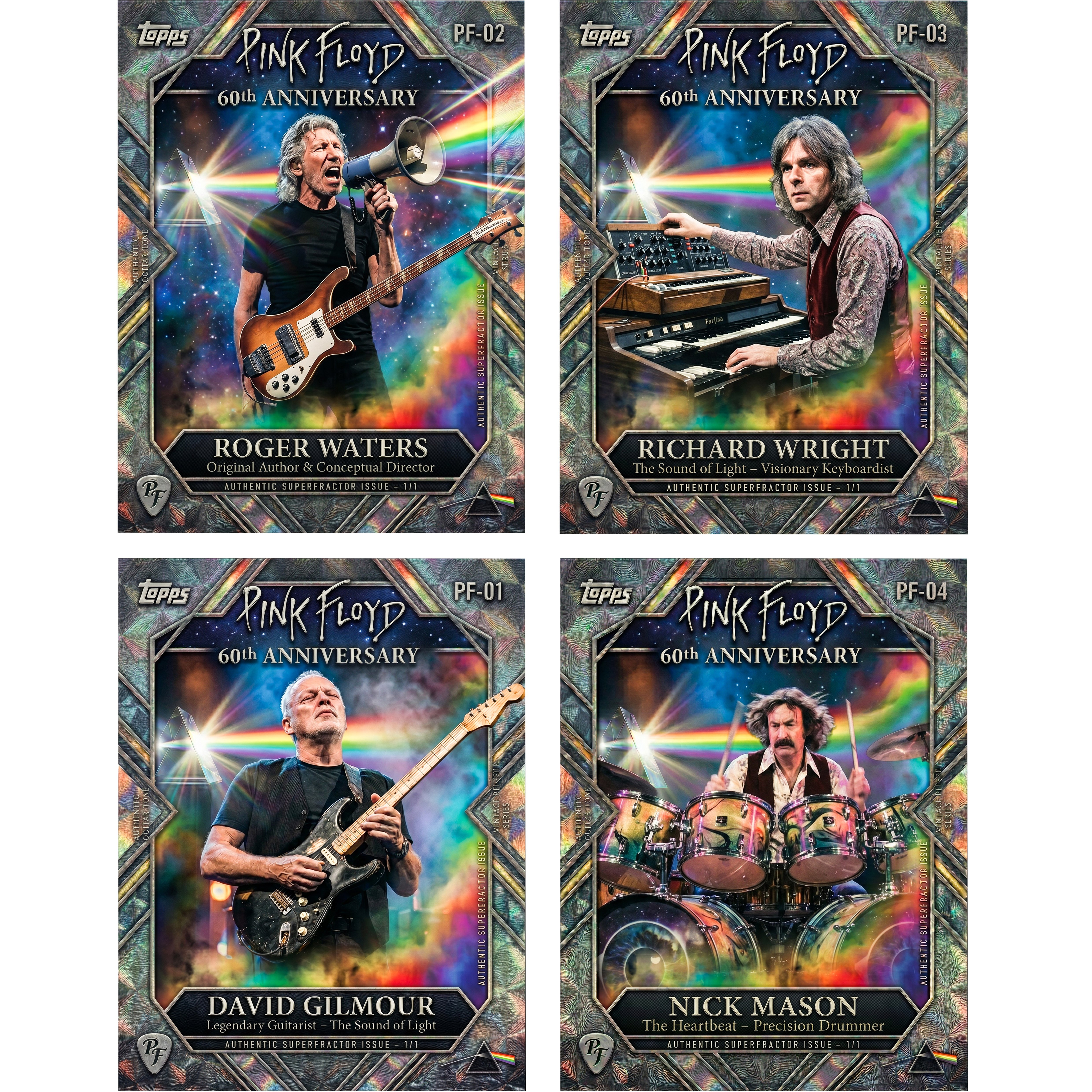 🎸 Pink Floyd 60th Anniversary Topps Limited Collectible Cards!✨