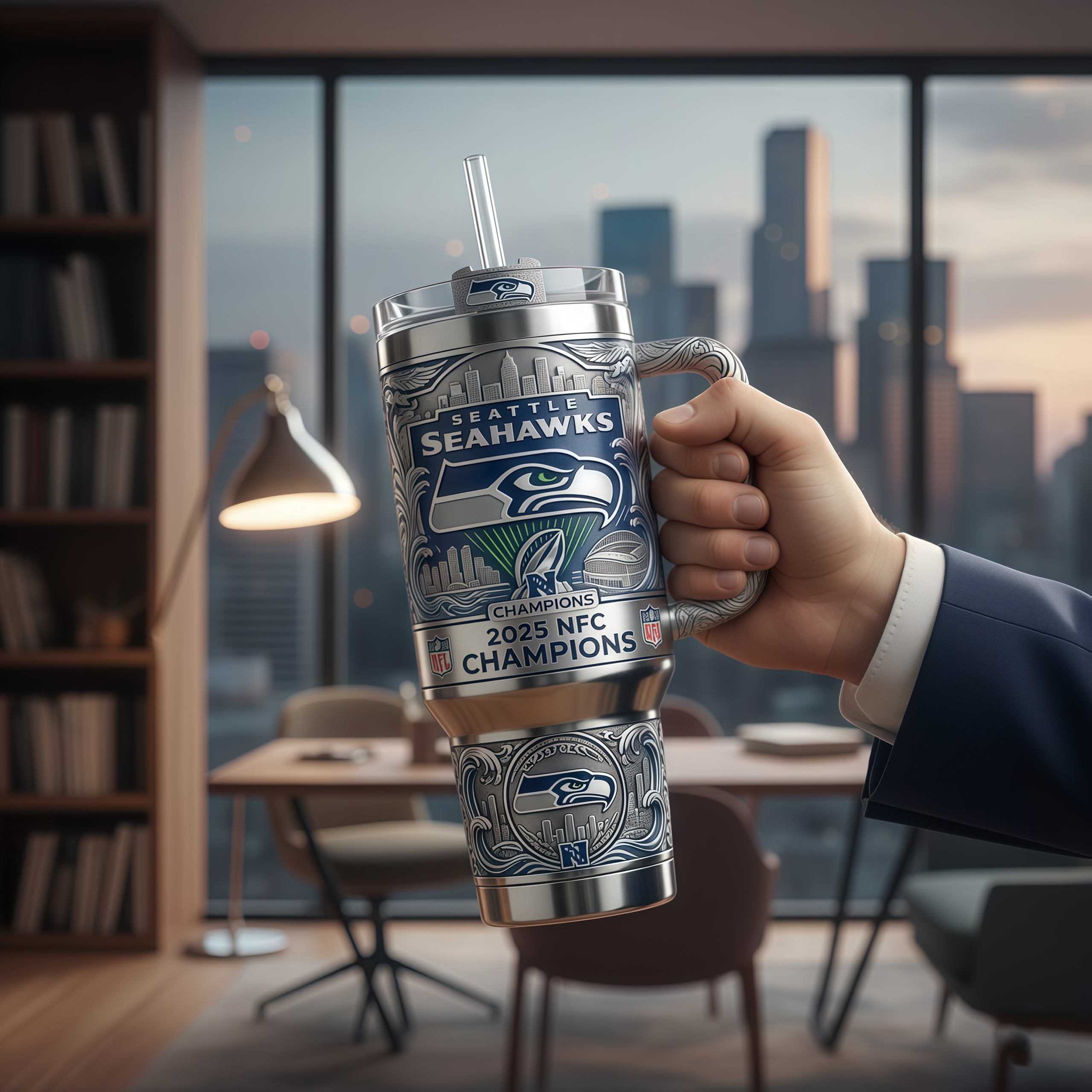 Seattle Seahawks NFC Champions Commemorative Tumbler