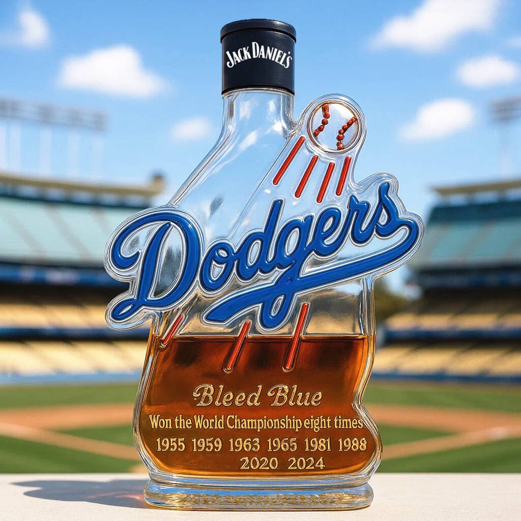Los Angeles Dodgers Honor Whiskey Bottle