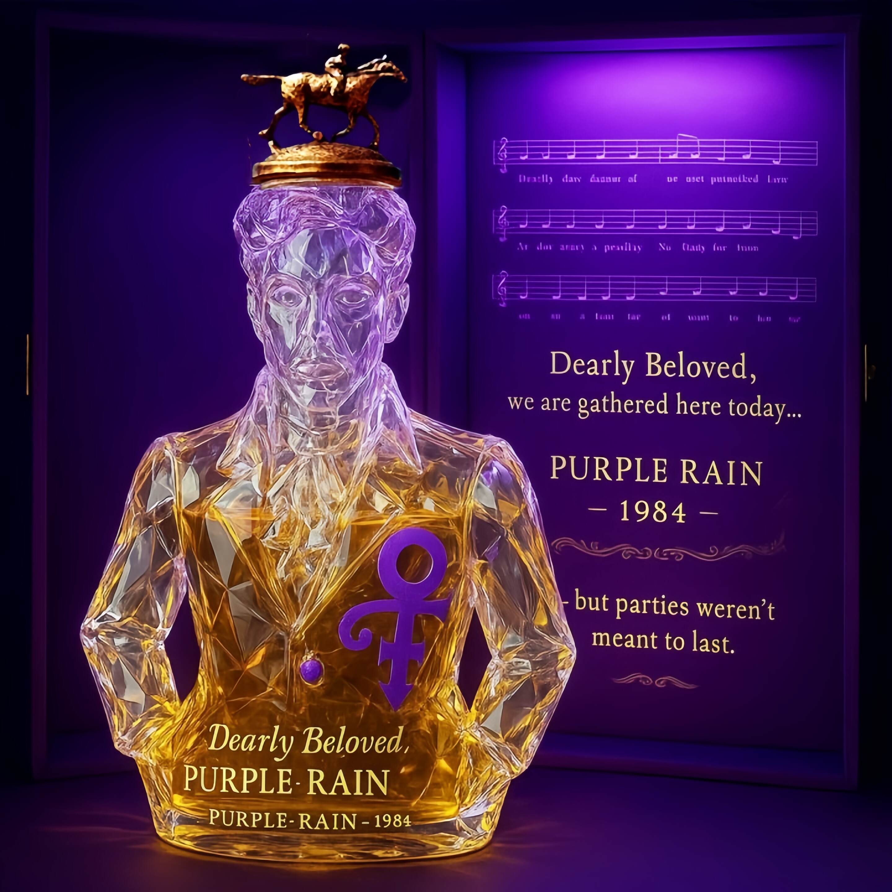 Prince Crown Decanter – Purple Rain 1984 Collector’s Edition
