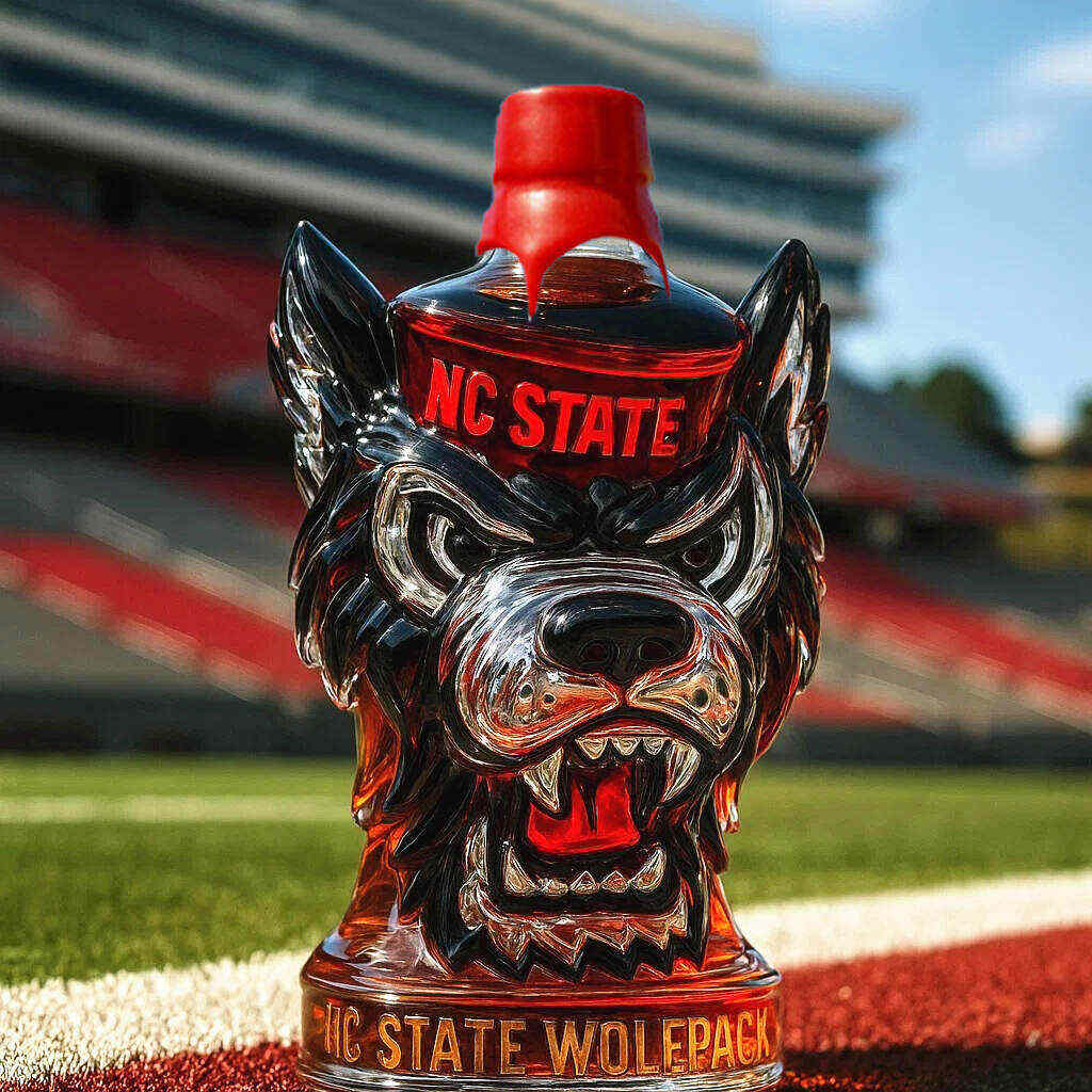 North Carolina State Wolfpack Whiskey Bottle