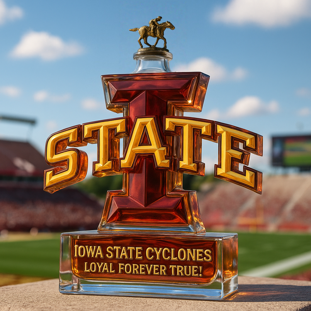 Iowa State Cyclones Limited-Edition Whiskey Bottle