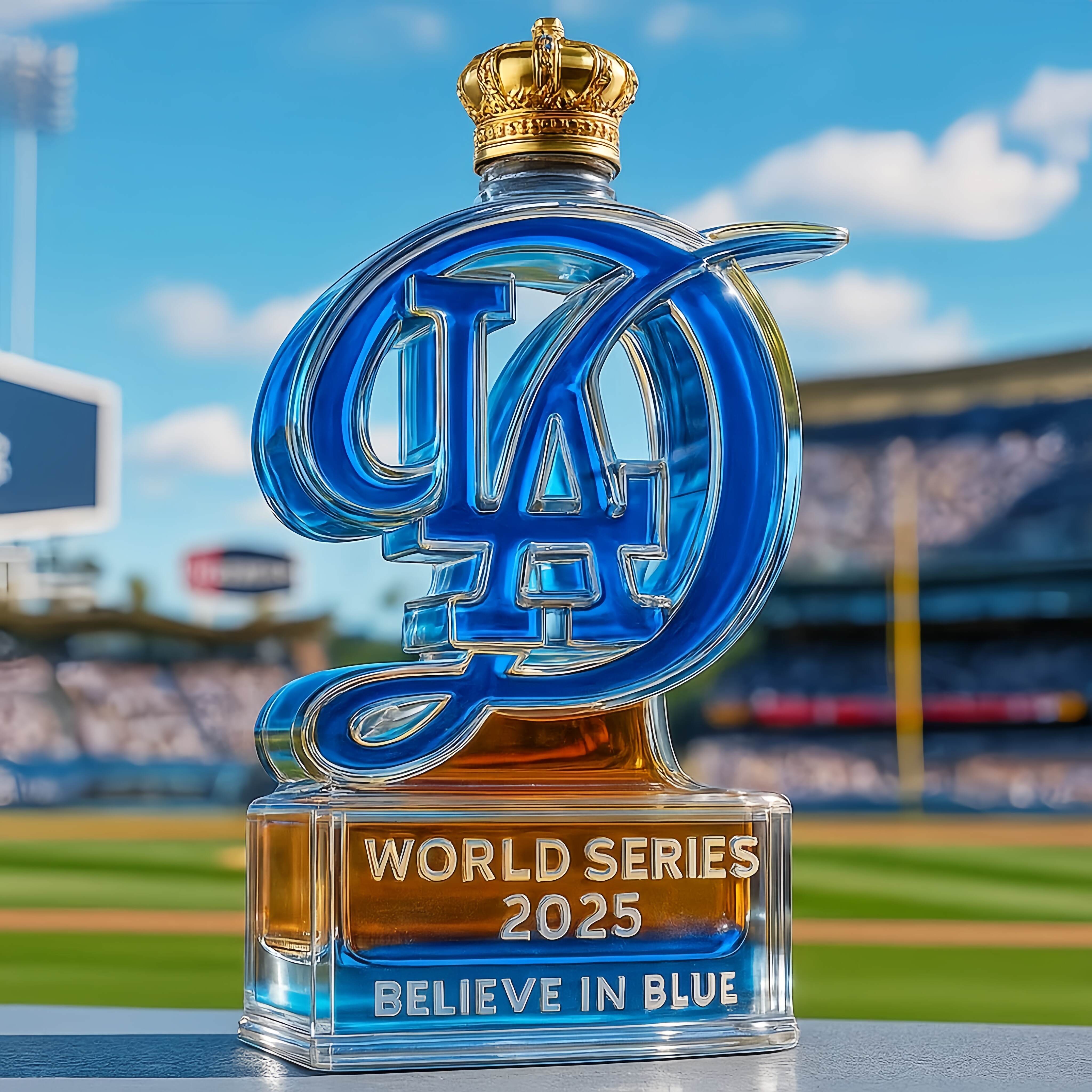 LA 2025 World Series Limited Edition Whisky Bottle