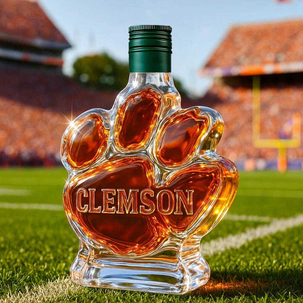Clemson Tigers Whiskey Bottle