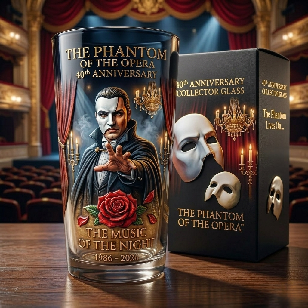 The Phantom of the Opera 40th Anniversary Drrinking Glass