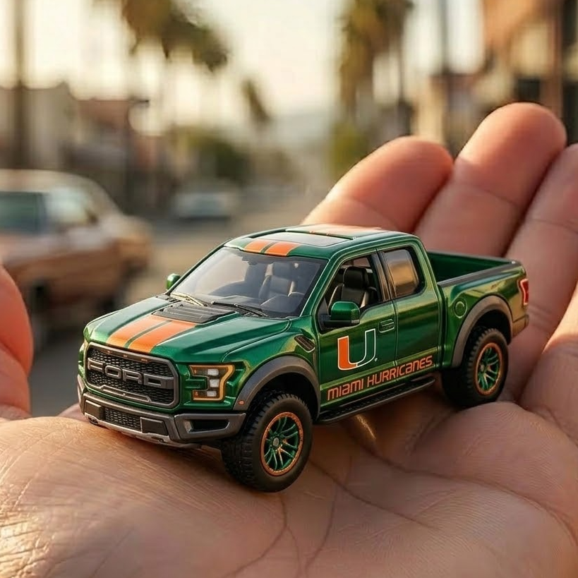 Hot Wheels Ford F-150 Miami Hurricanes Edition