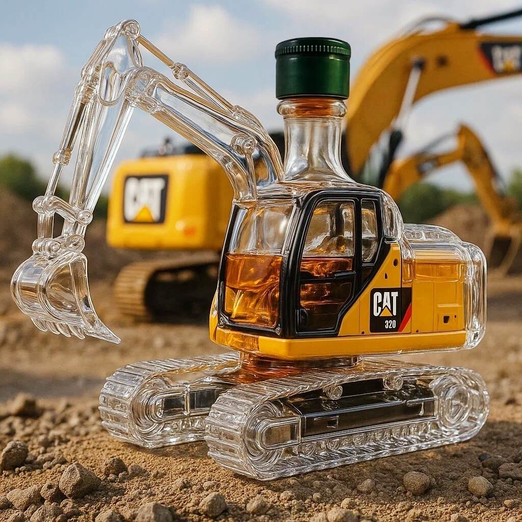 Caterpillar CAT 320 Whiskey Bottle
