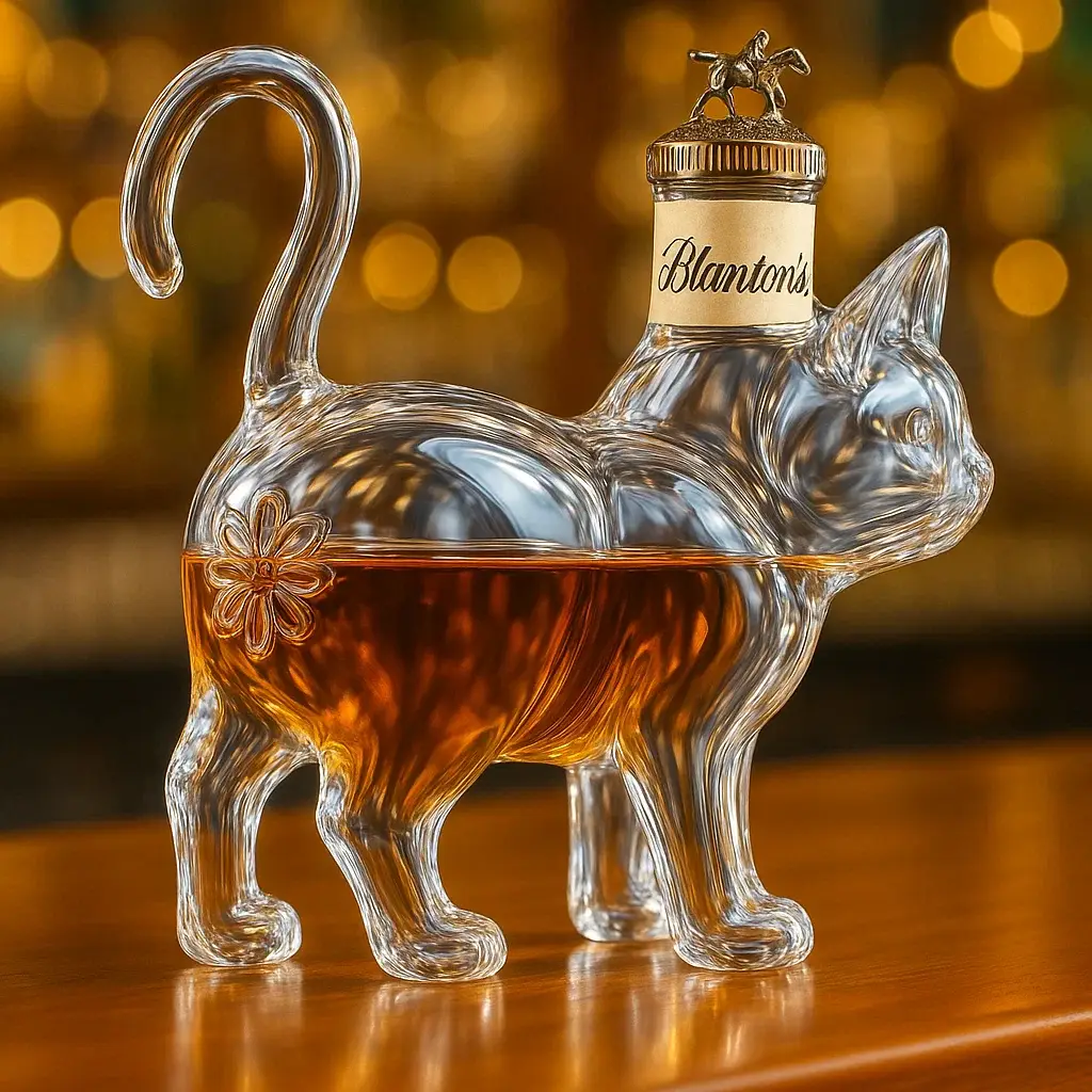 Funny Cat-Bottom Whisky Bottle