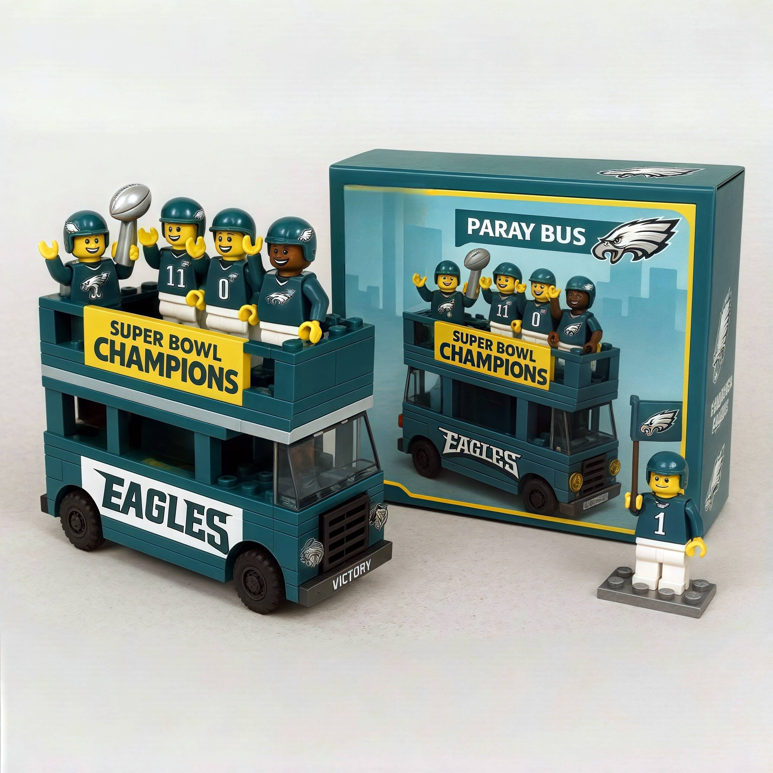 🏈🏆NFL Victory Parade Car Brick Set