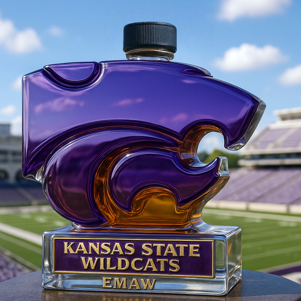 Kansas State Wildcats Limited-Edition Whiskey Bottle
