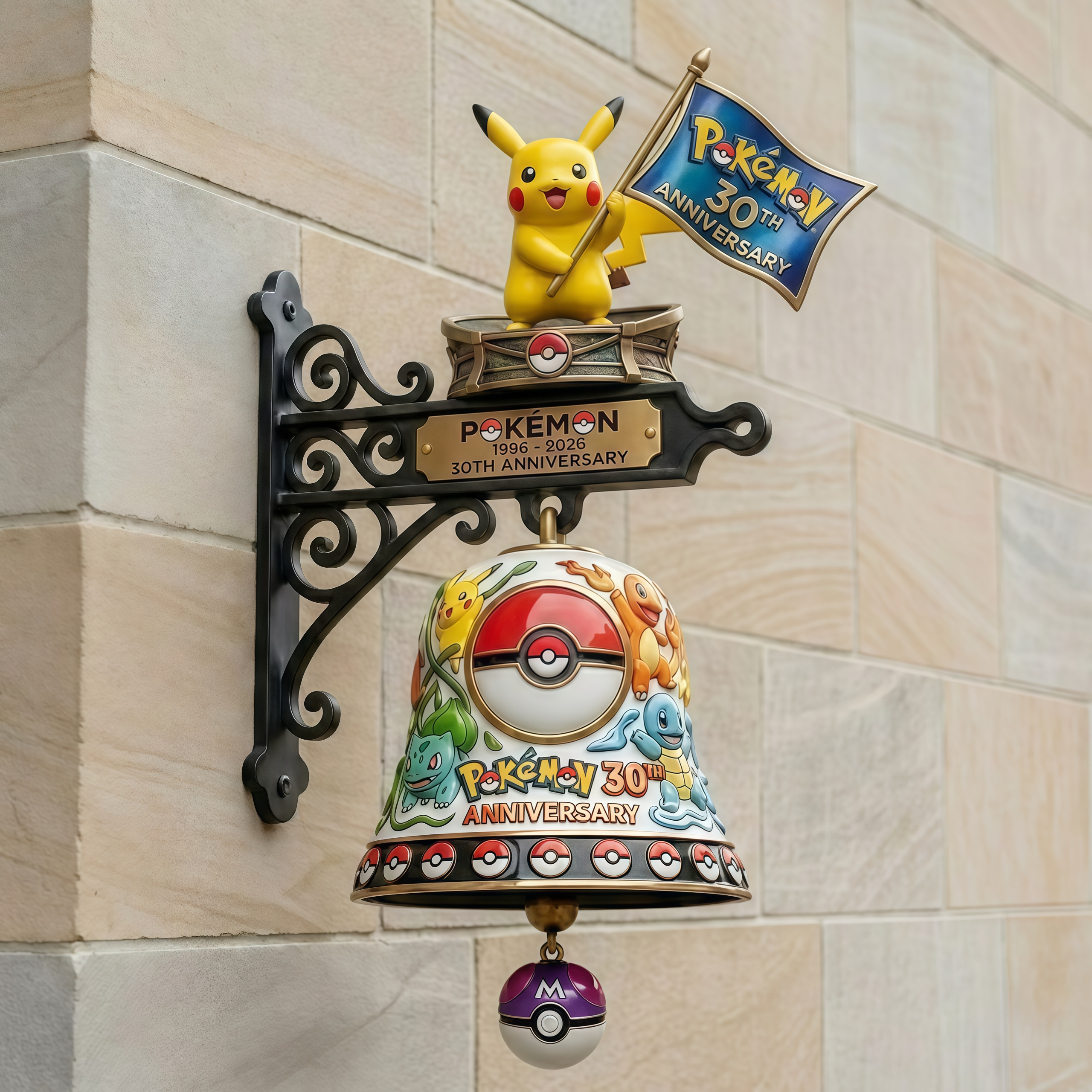 Pokémon 30th Anniversary Commemorative Wall Bell