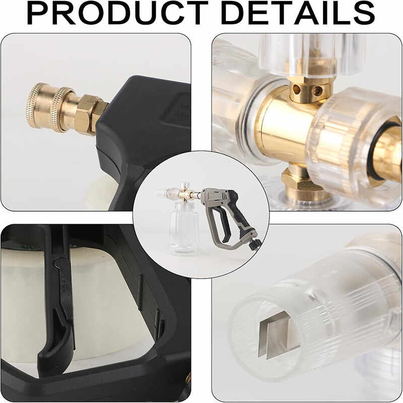 2 in 1 Connector Foam Cannon Pressure Washer Gun