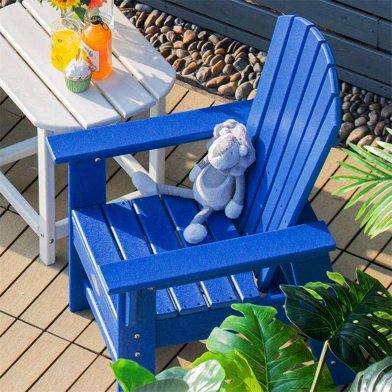 Patio Kids Adirondack Chair Outdoor Chair with Ergonomic Backrest