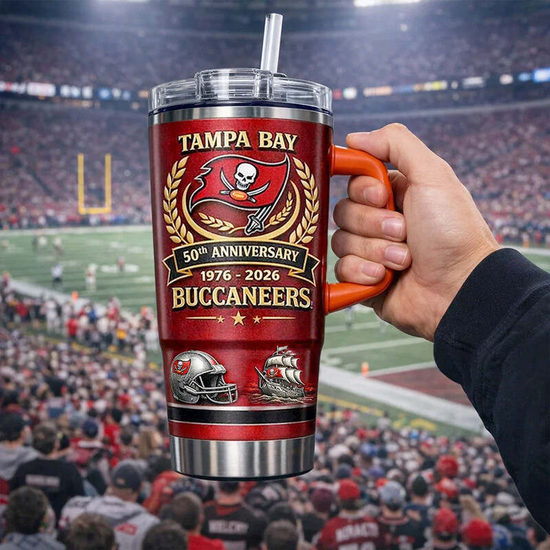 Buccaneers 50th Anniversary Tumbler
