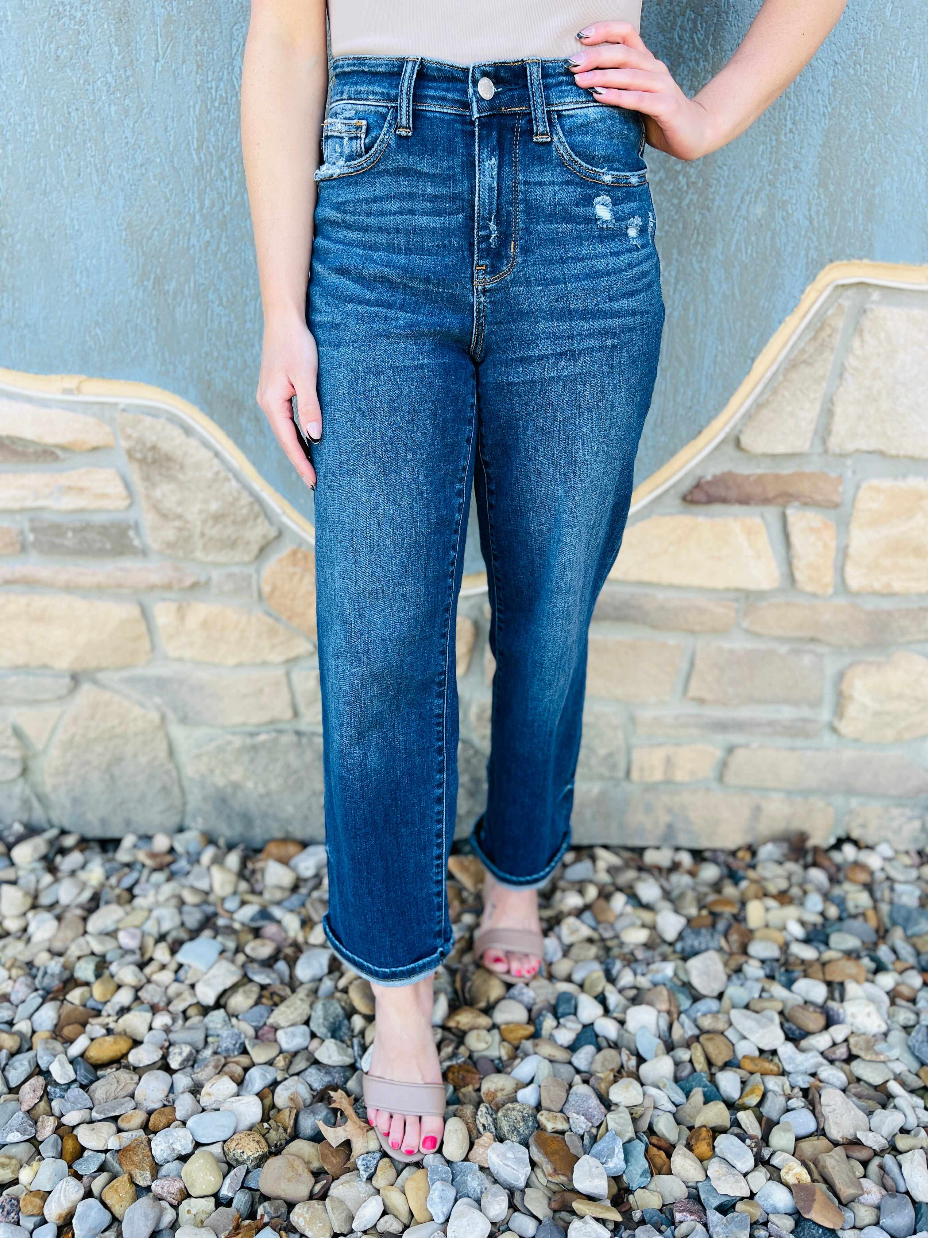 REG/CURVY No Bad Days Cropped Wide Leg Jeans