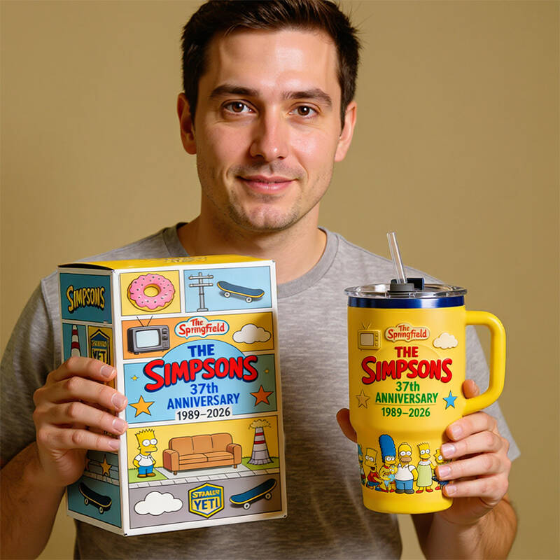 The Simpsons 37th Anniversary Tumbler