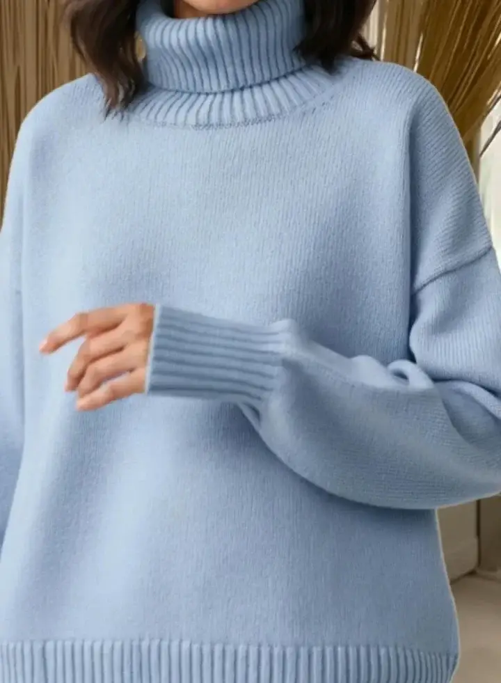 🔥Summer Arrivals🌟Cozy High-neck Solid Color Sweater