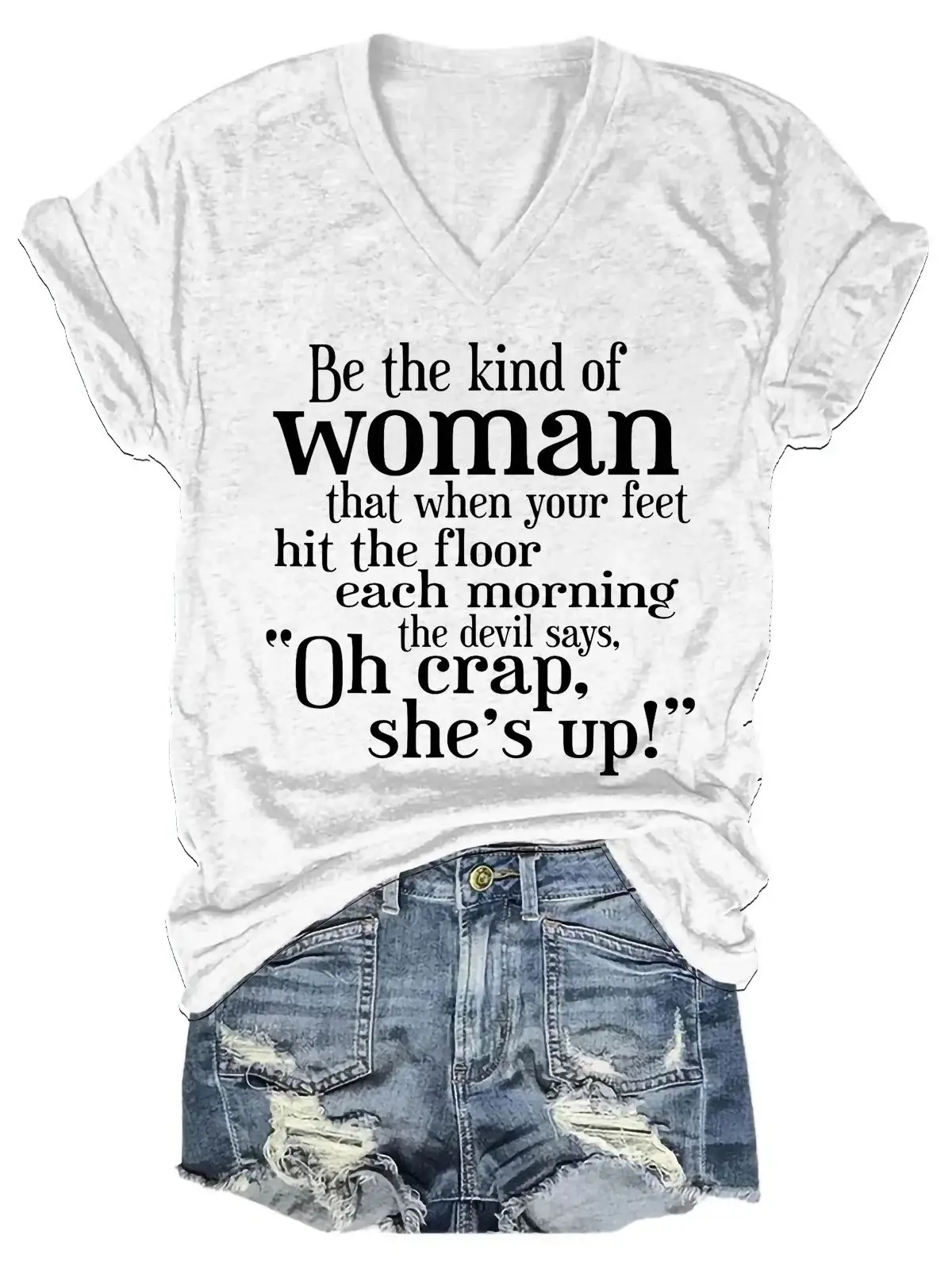 Women's Be The Kind Of Woman Print Casual  T-shirt