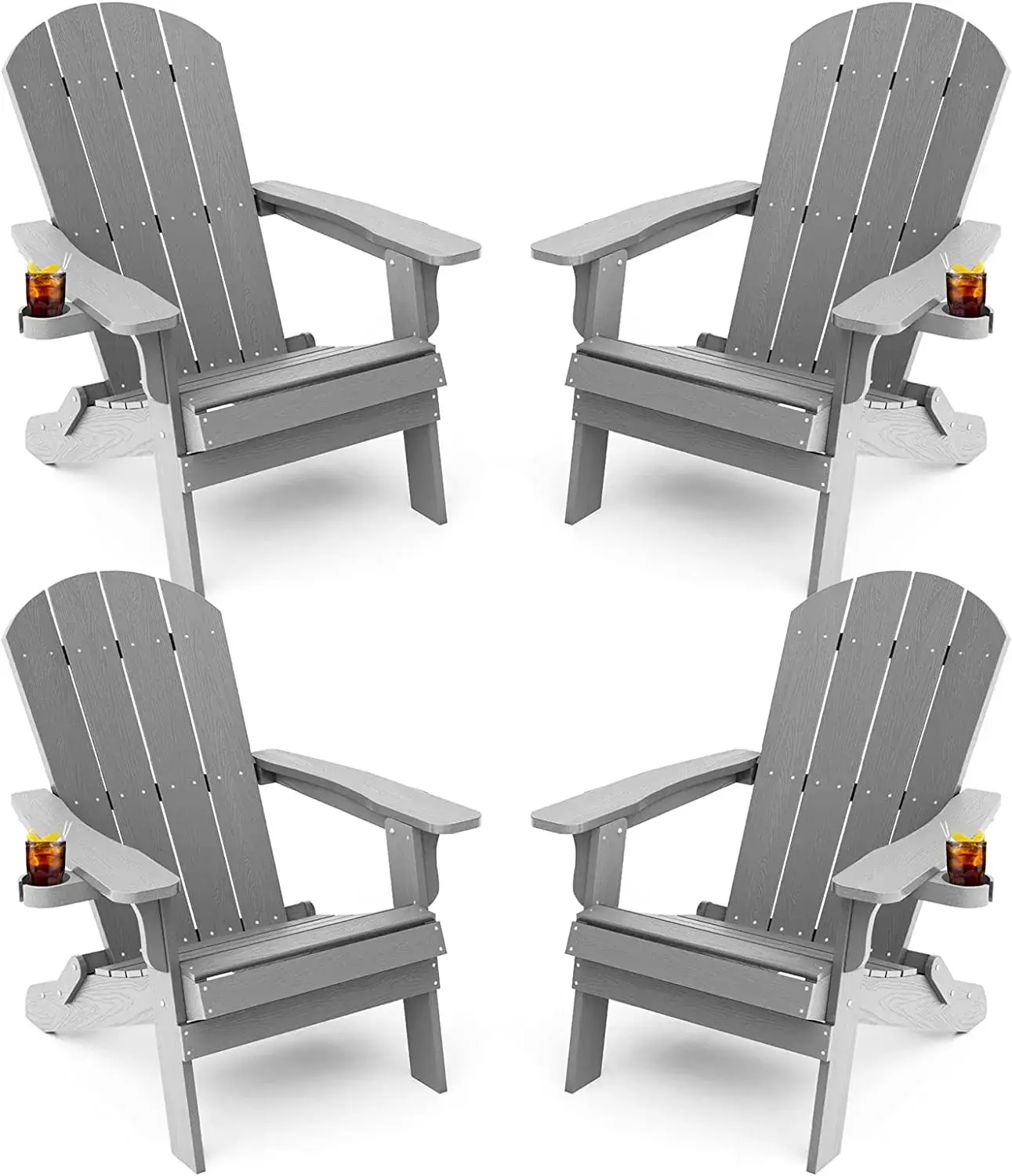Adirondack Chair ,Patio Chairs 5 Steps Easy Installation,Widely Used in Outdoor, Fire Pit, Deck, Outside, Garden, Campfire Chairs