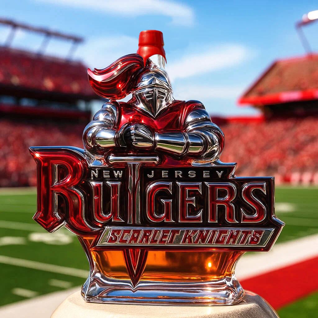 Rutgers Scarlet Knights Whiskey bottle