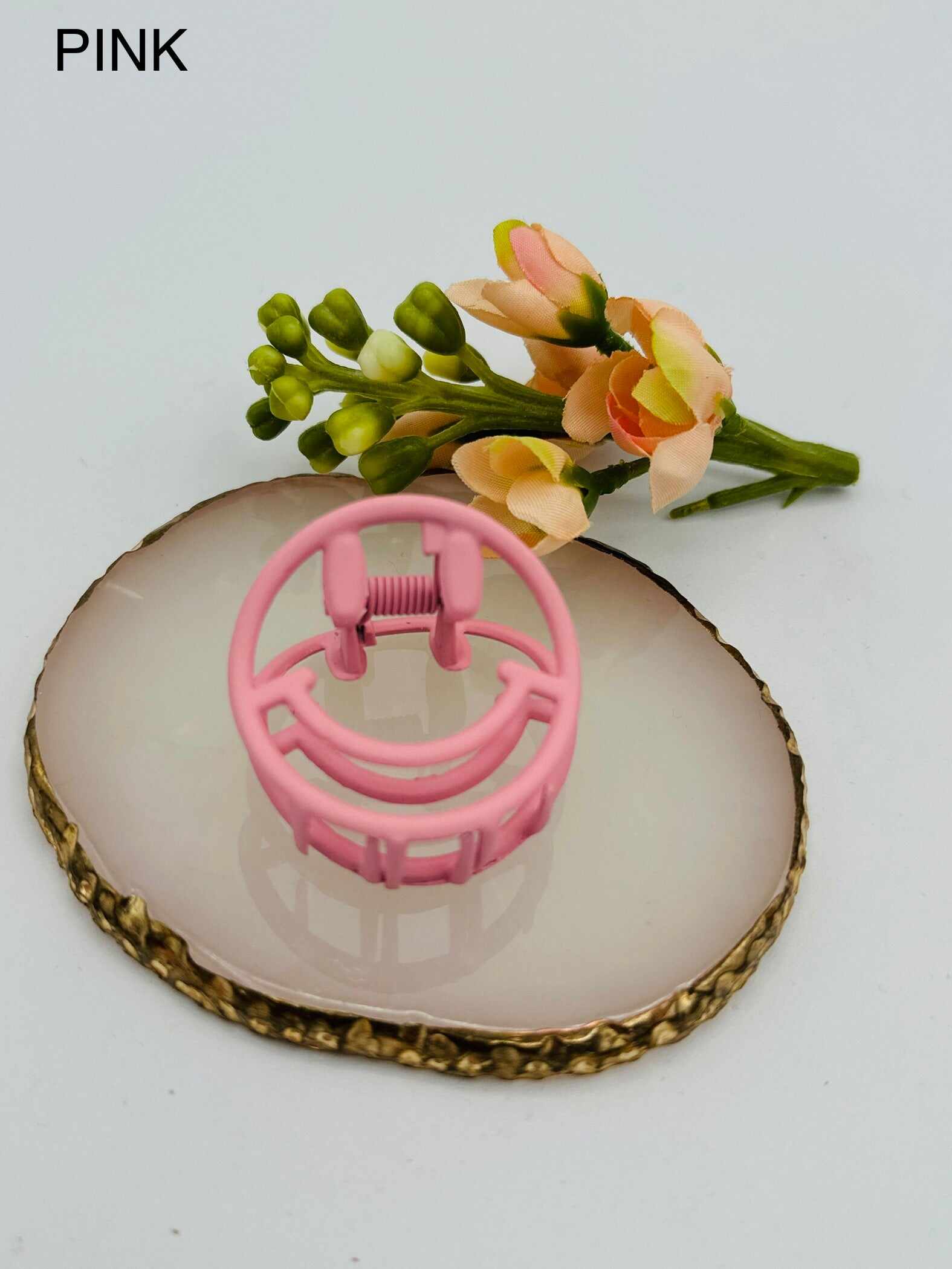 Smiley Hair Claw Clip- Multiple Colors!