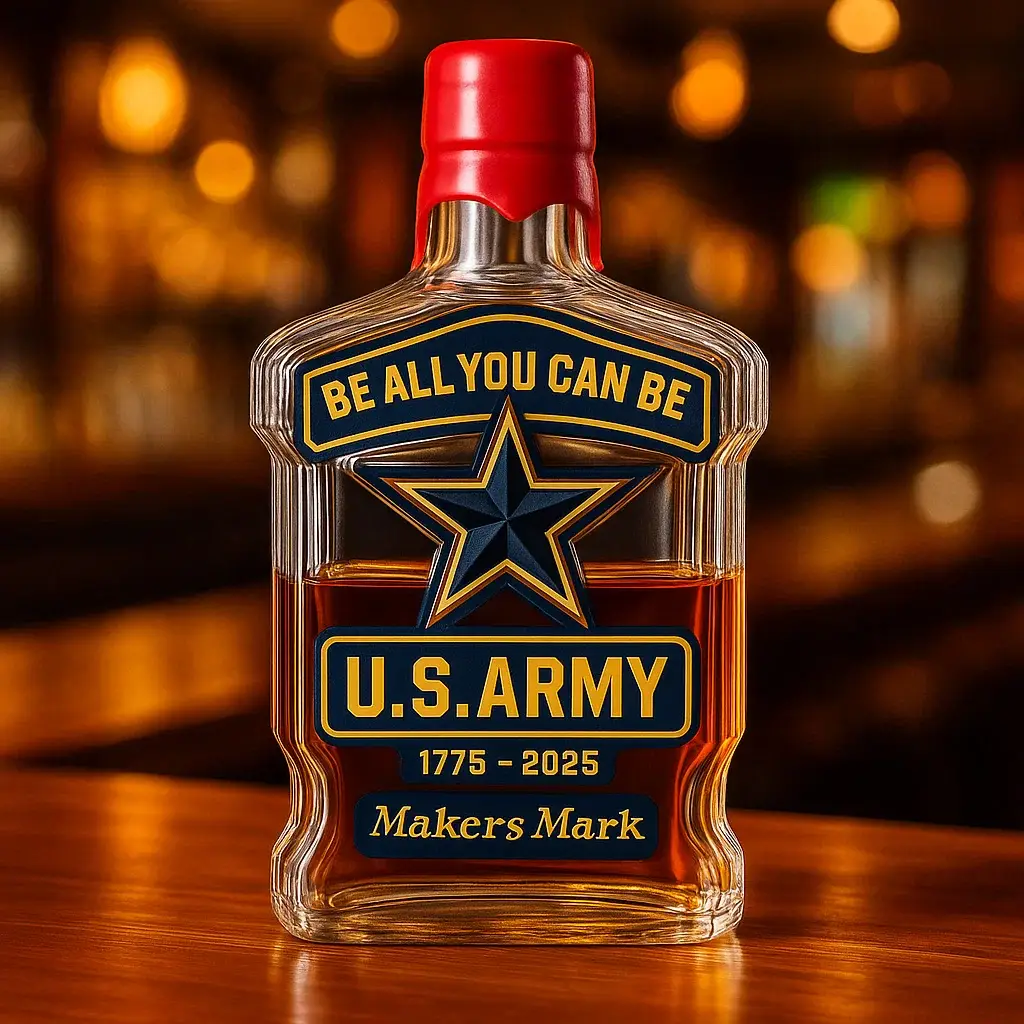 U.S.Army 250th Anniversary Commemorative Whiskey Bottle