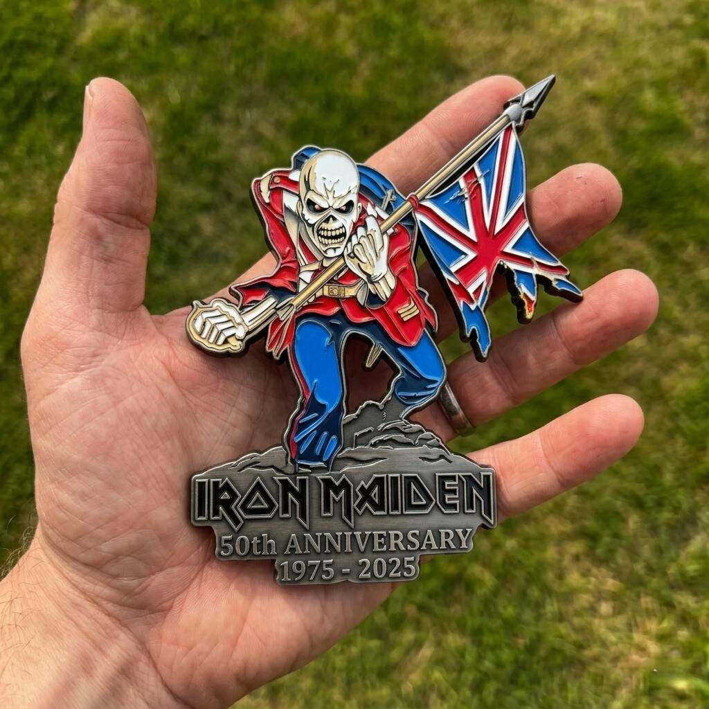 Iron Maiden 50th Anniversary Eddie Badge