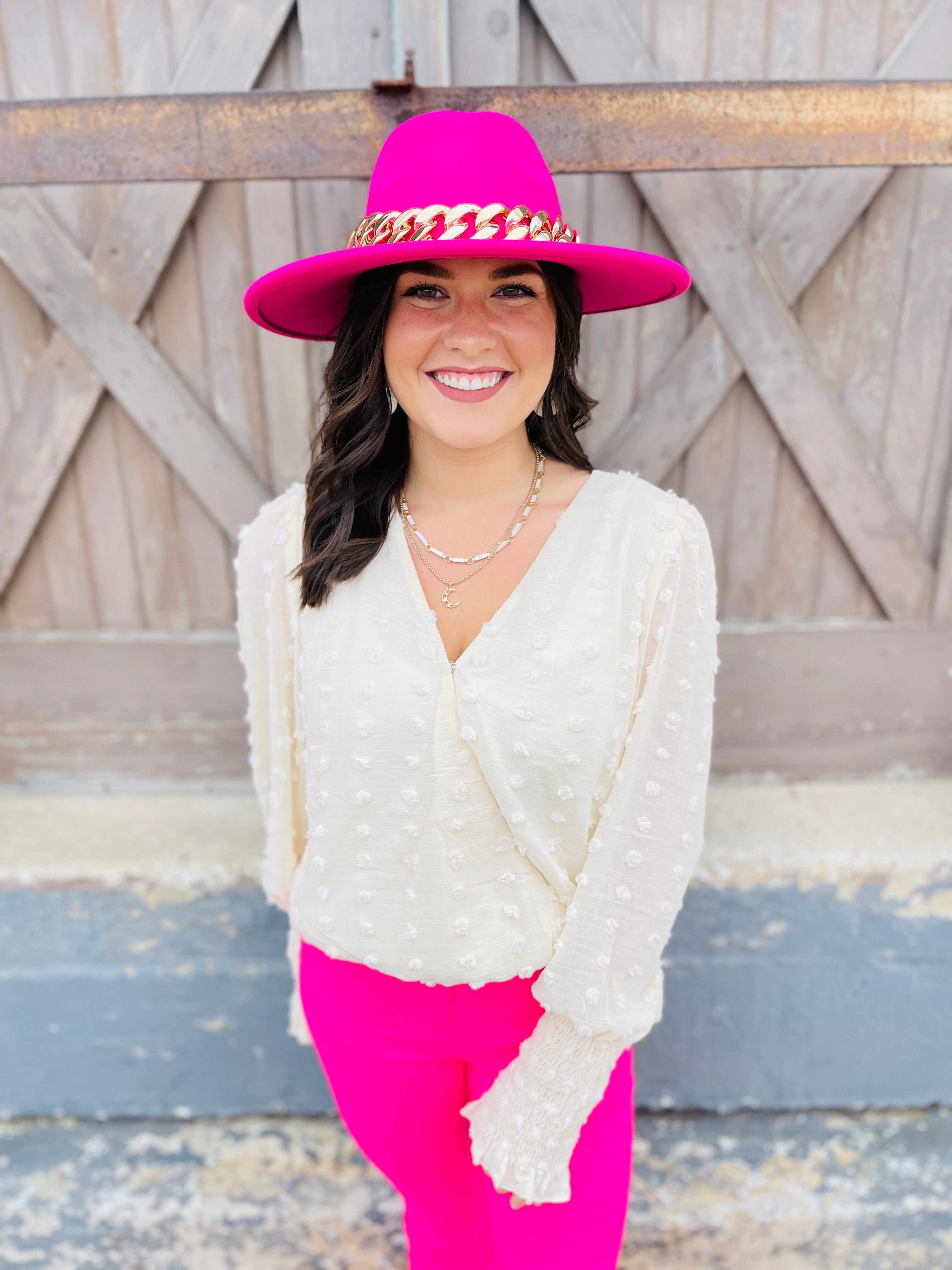 Bulky Chain Link Fedora Hat-Multiple Colors!