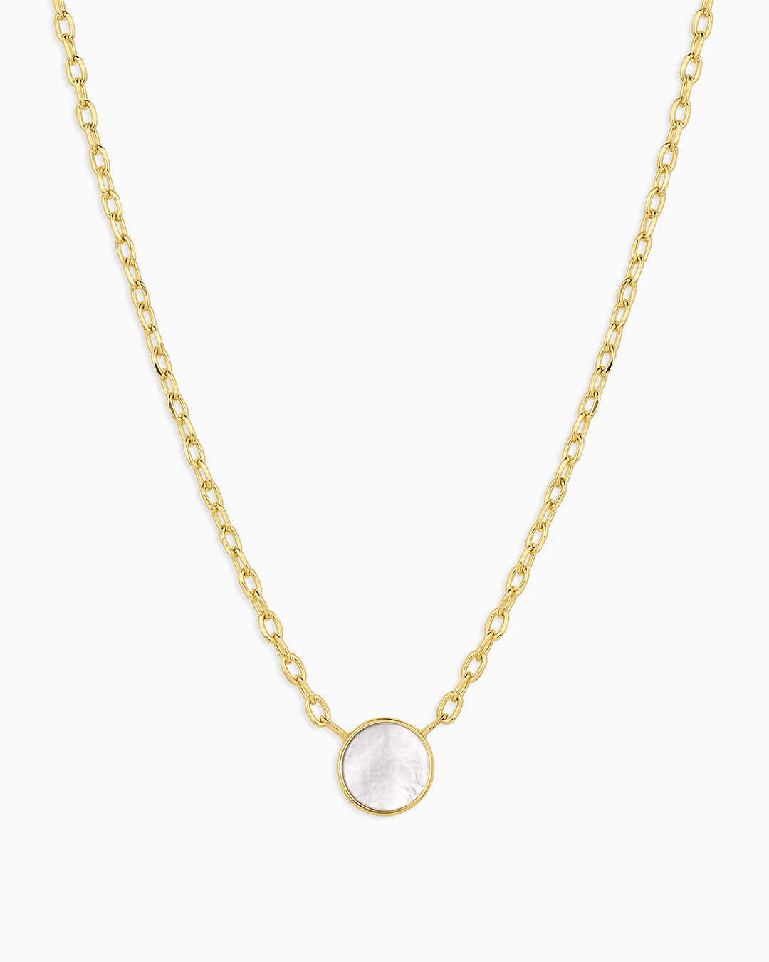 Rose Marble Coin Necklace