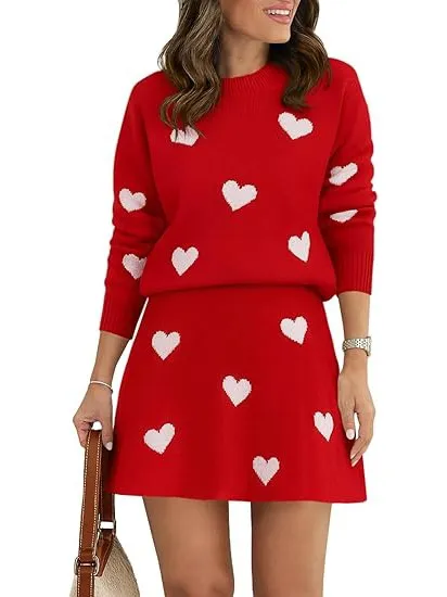 🔥Summer Arrivals🌟Women's Skirt 2 Piece Long Sleeve Crewneck Sweaters (Buy 2 Free Shipping)
