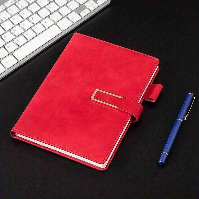 360 Pages Business Notebook Magnetic Buckle Book Retro PU Buckle Journal Diary Book Portable A5 Notepad
