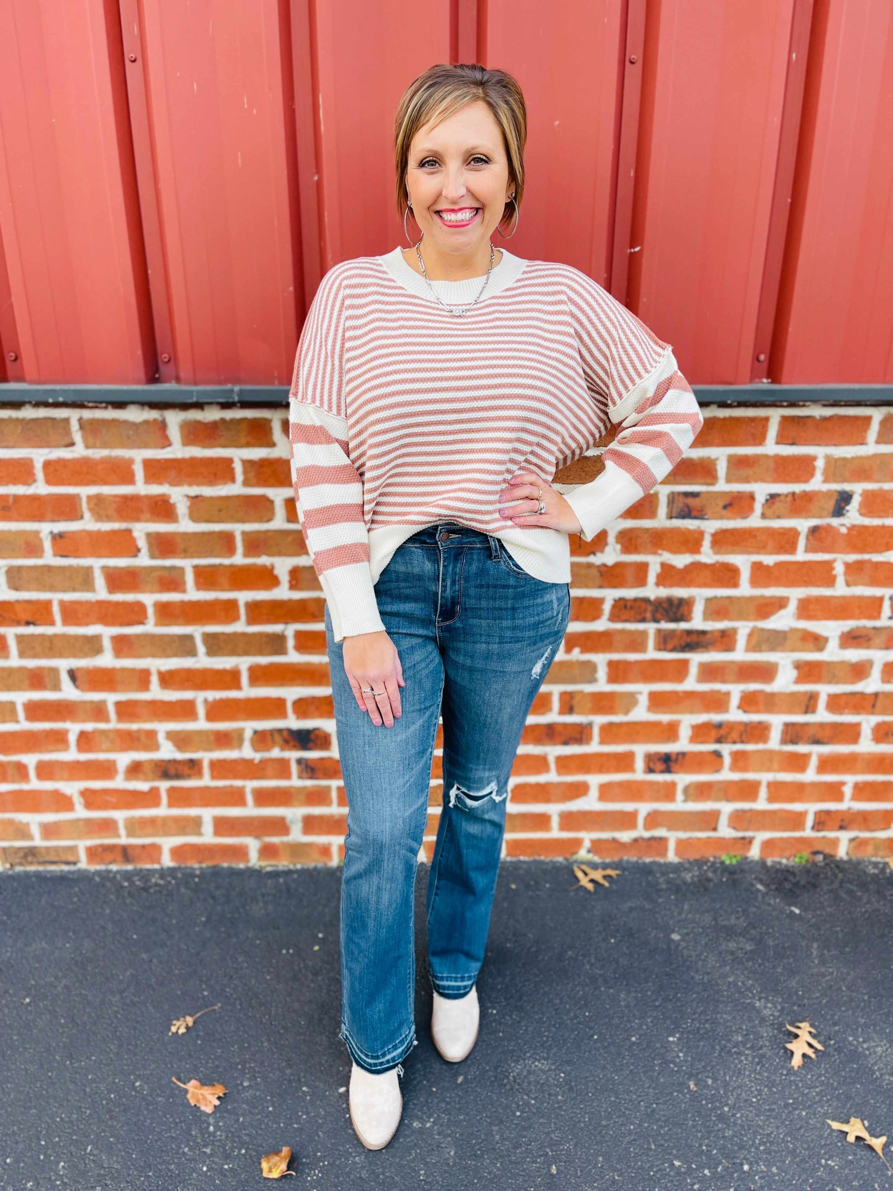 PLUS/REG Perfectly Patched Bootcut Jeans