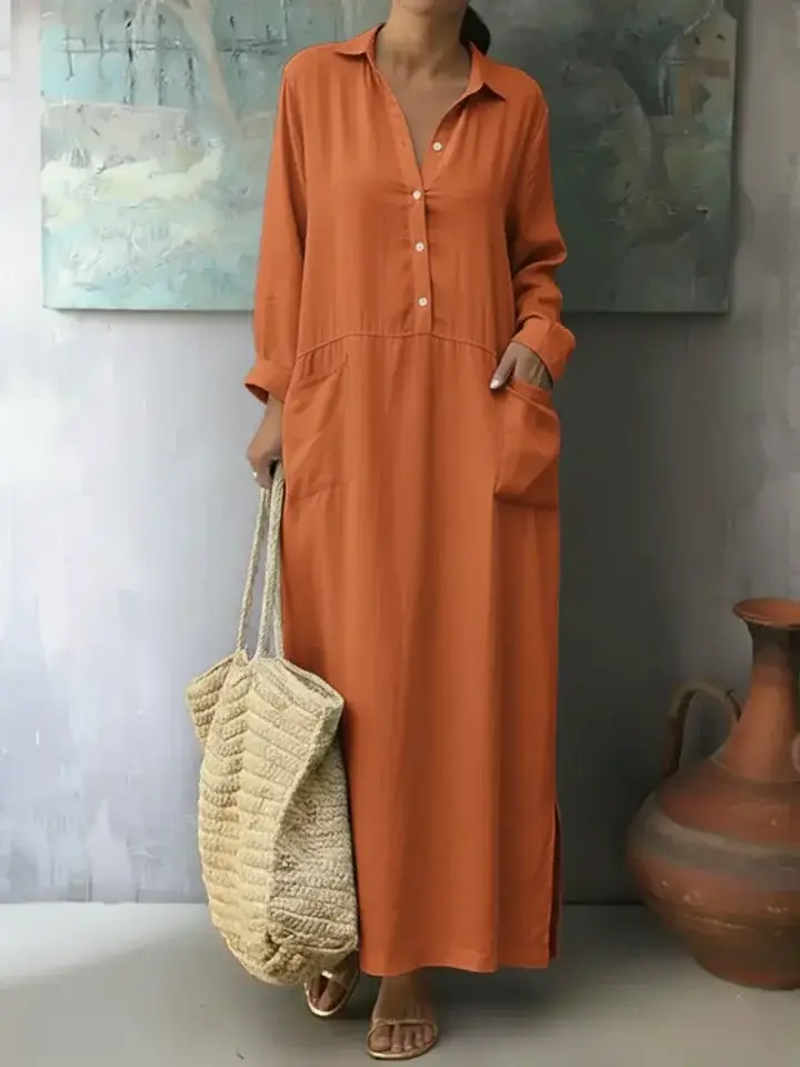🔥Summer Arrivals🌟Women's Loose-fitting Casual Linen And Cotton Dress