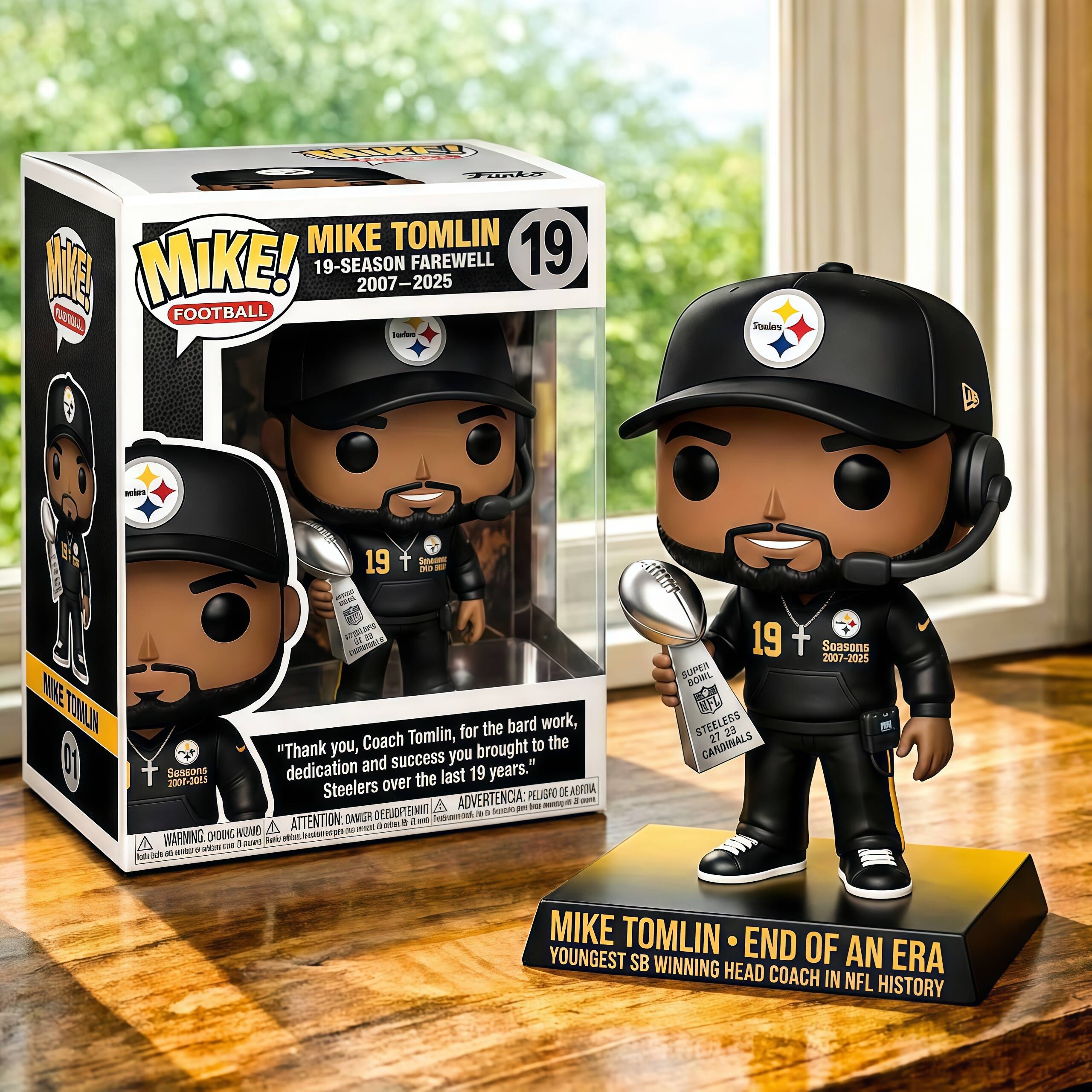 Mike Tomlin 19-Season Farewell Commemorative Pop Figure