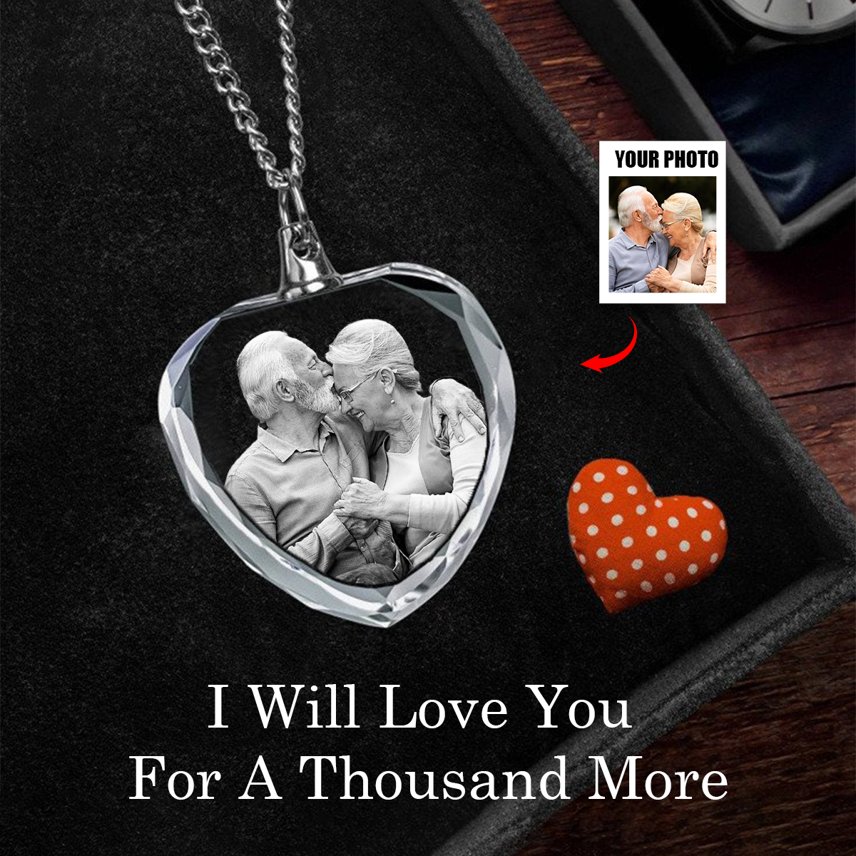 National Parents' Day❤Custom Photo Crystal Necklace - Valentines Gift For Her, Anniversary Gift, Memorial Gift