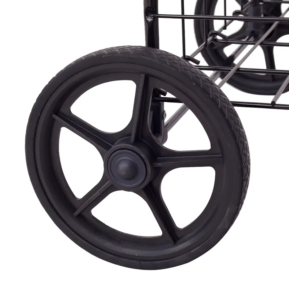 Utility Folding Easy-storage Shopping Cart with Swivel Wheels