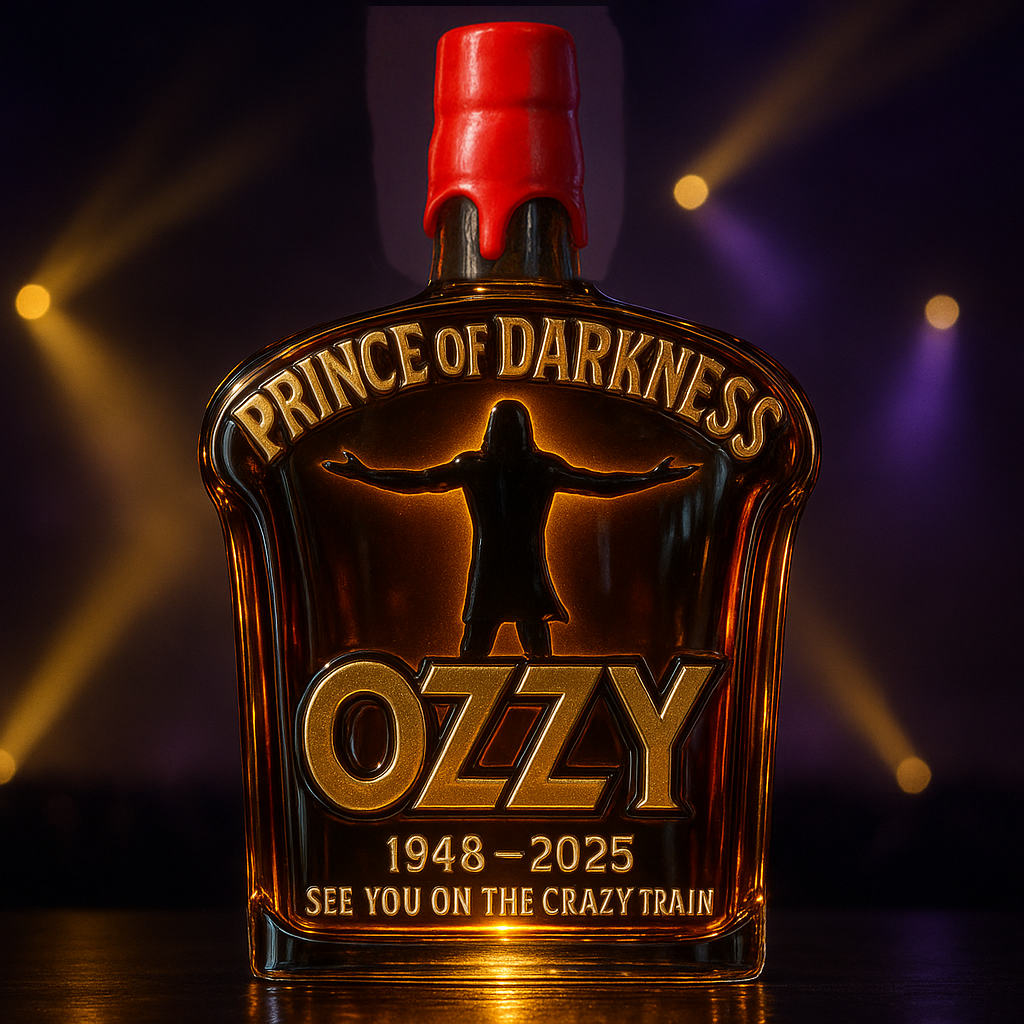 Ozzy Osbourne Memorial Whiskey Bottle