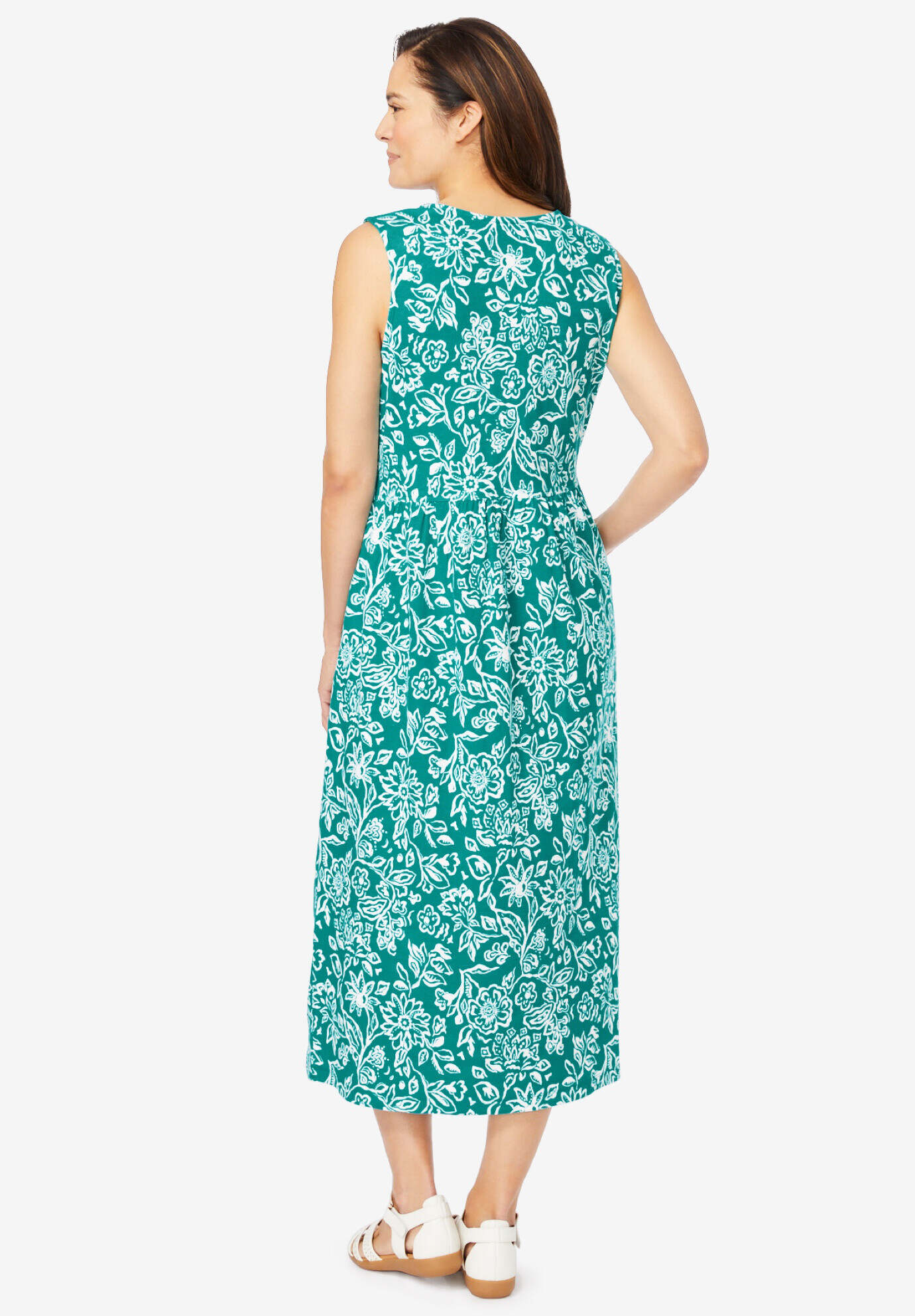Sleeveless Button Front Dress